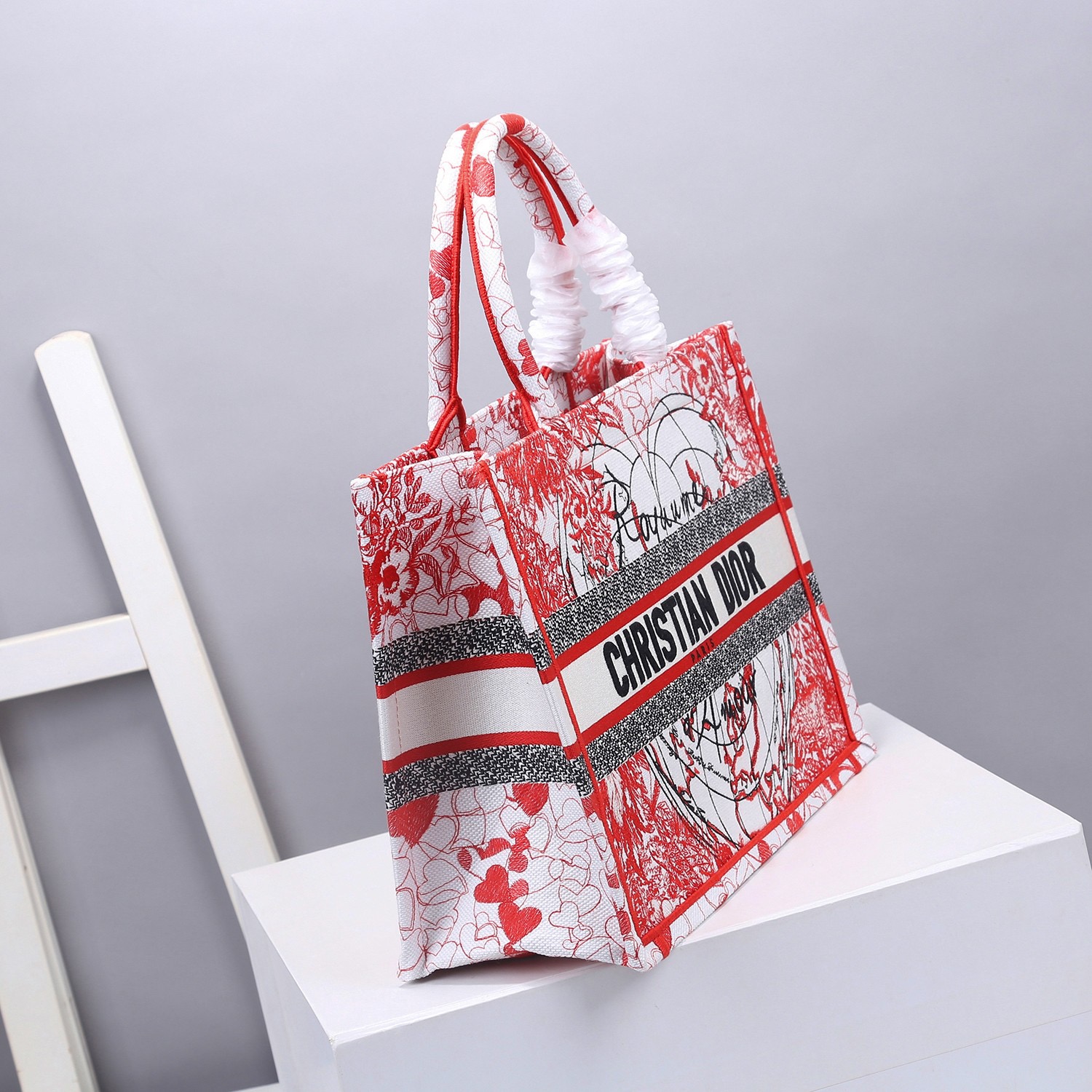 Christian Dior Medium Dior Book Tote Red Multicolor , For Women, Women’s Handbags 14in/36cm CD1:1High-quality replica