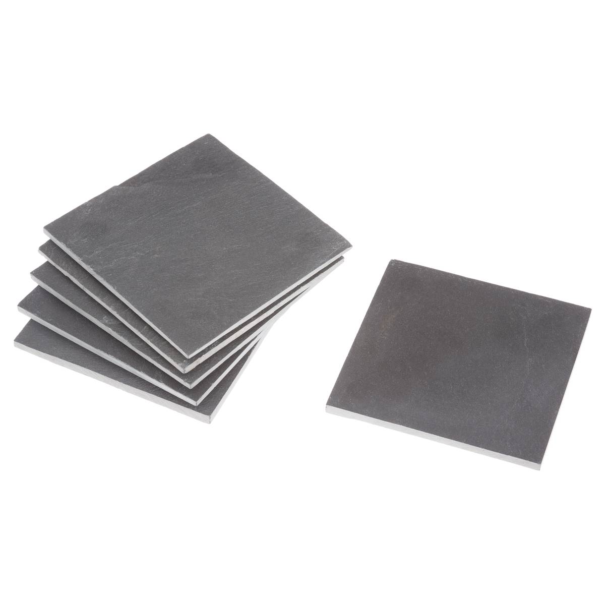6 "Slate" coasters 10x10 cm