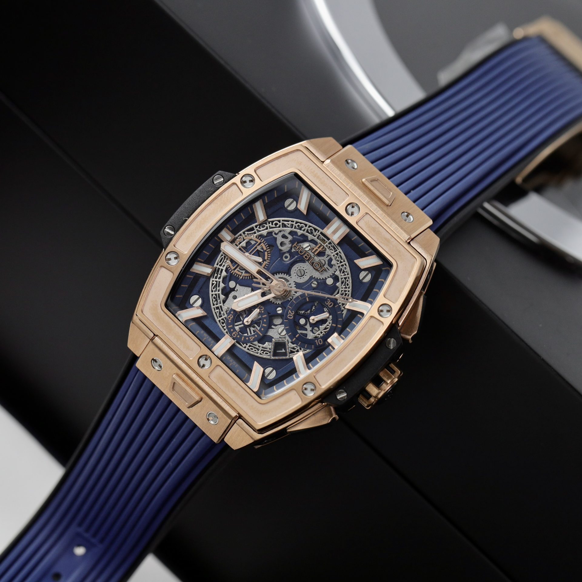 Hublot Replica Watch Spirit Of Big Bang King Gold Dial Blue 42mm - Top club