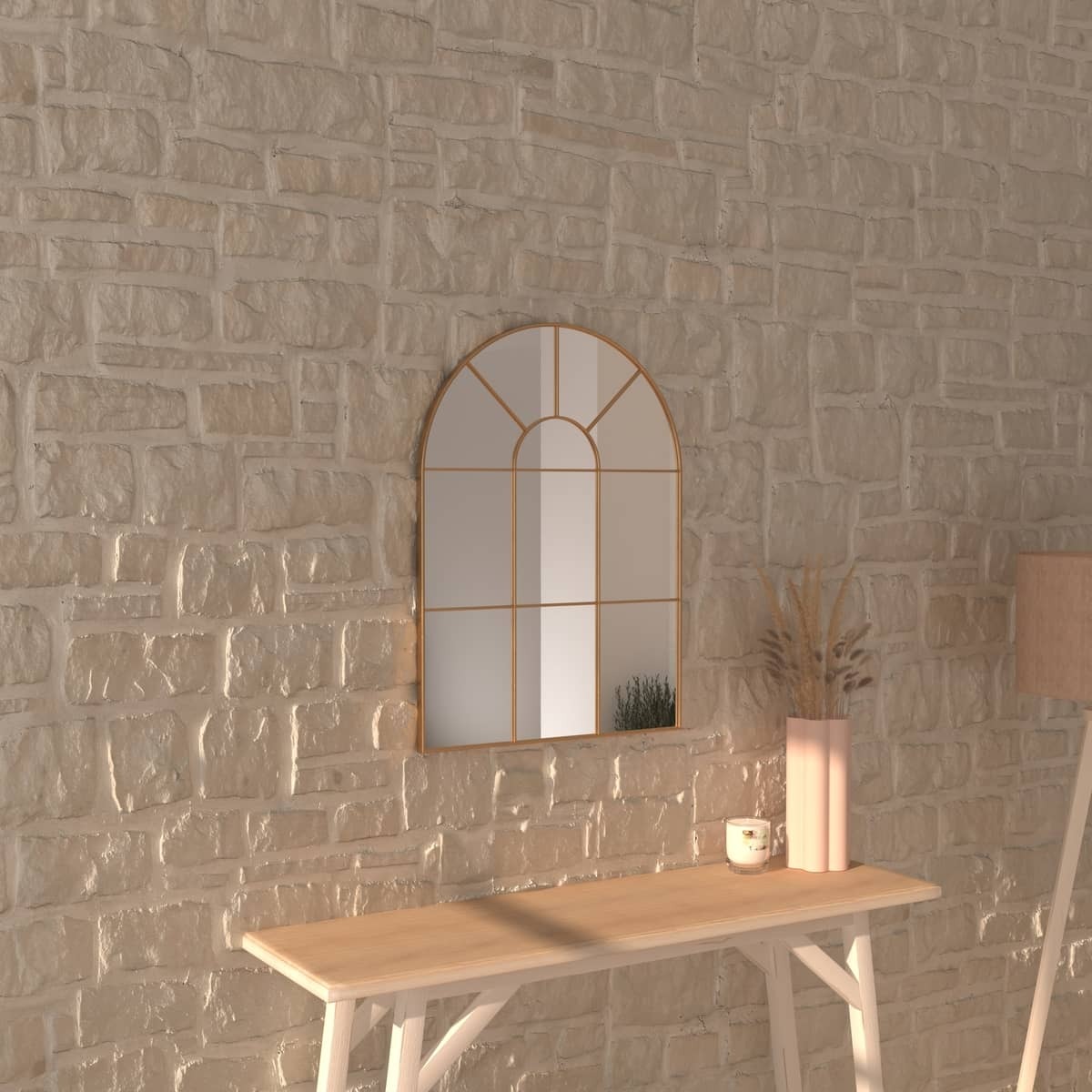 Mirror"Monica" Gold-plated metal, 54x74 cm