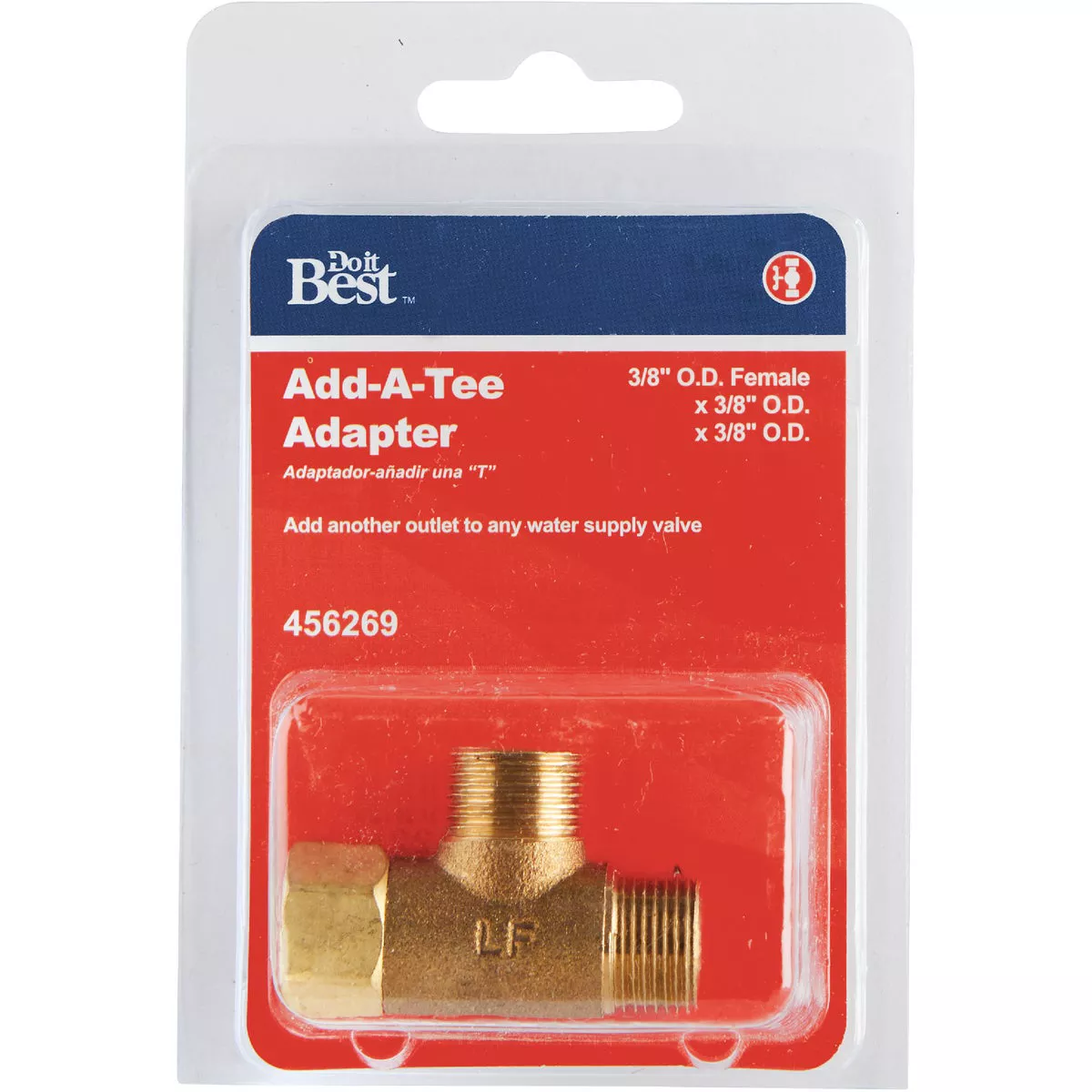 Do it Best 3/8 In. OD Fem x 3/8 In. OD x 3/8 In. OD Brass Extender Tee