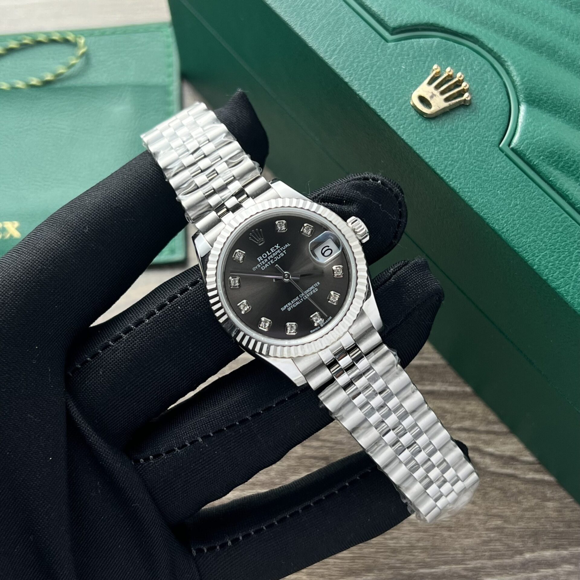 Rolex Fake Watches DateJust Womens Dial Gray 31mm - Elite Watch Atelier