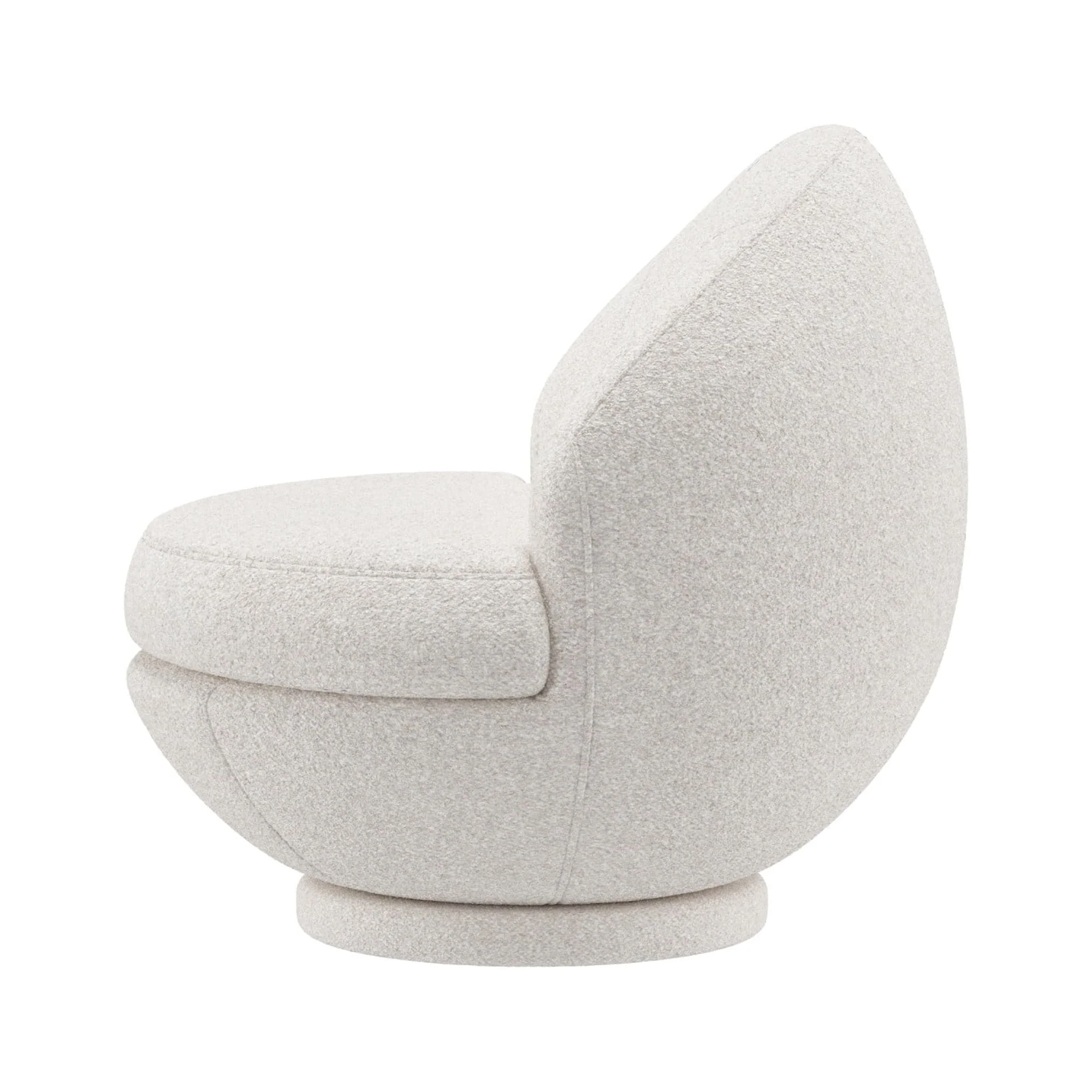 Hillsdale Boulder Upholstered Swivel Storage Chair, Ash White - Image 14