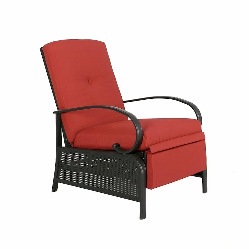 Adjustable Patio Recliner Lounge Chair With Cushion, 300 lbs - 38 (D) x 26.5 (W) x 38.5 (H) Inches - Image 10 Adjustable Patio Recliner Lounge Chair With Cushion, 300 lbs - 38 (D) x 26.5 (W) x 38.5 (H) Inches - Image 10