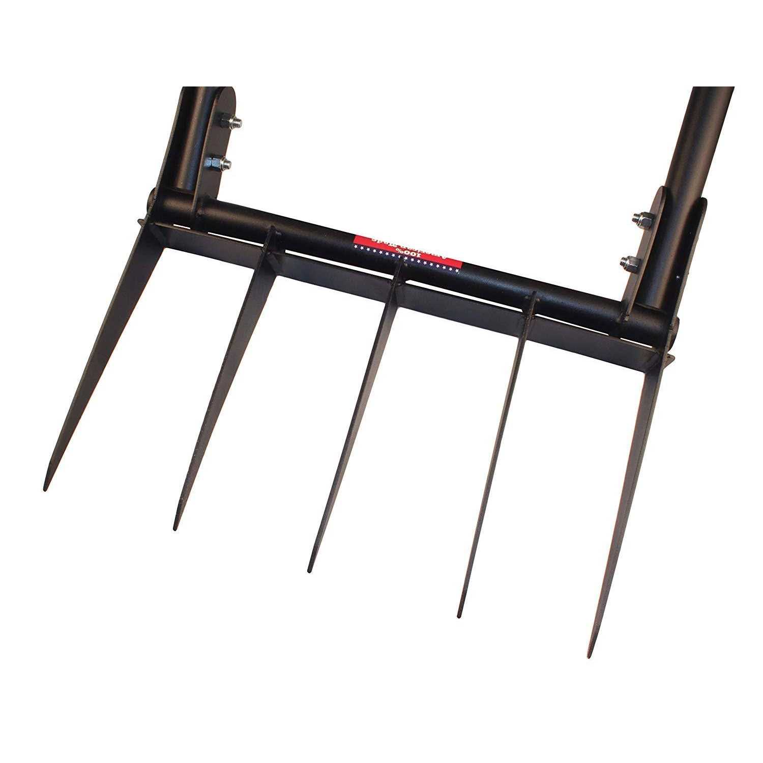 Bully Tools Broadfork With 2 Fiberglass Handles, 20-Inch x 11-Inch Head, 5 Steel Tines - 92627 - Image 2 Bully Tools Broadfork With 2 Fiberglass Handles, 20-Inch x 11-Inch Head, 5 Steel Tines - 92627 - Image 2