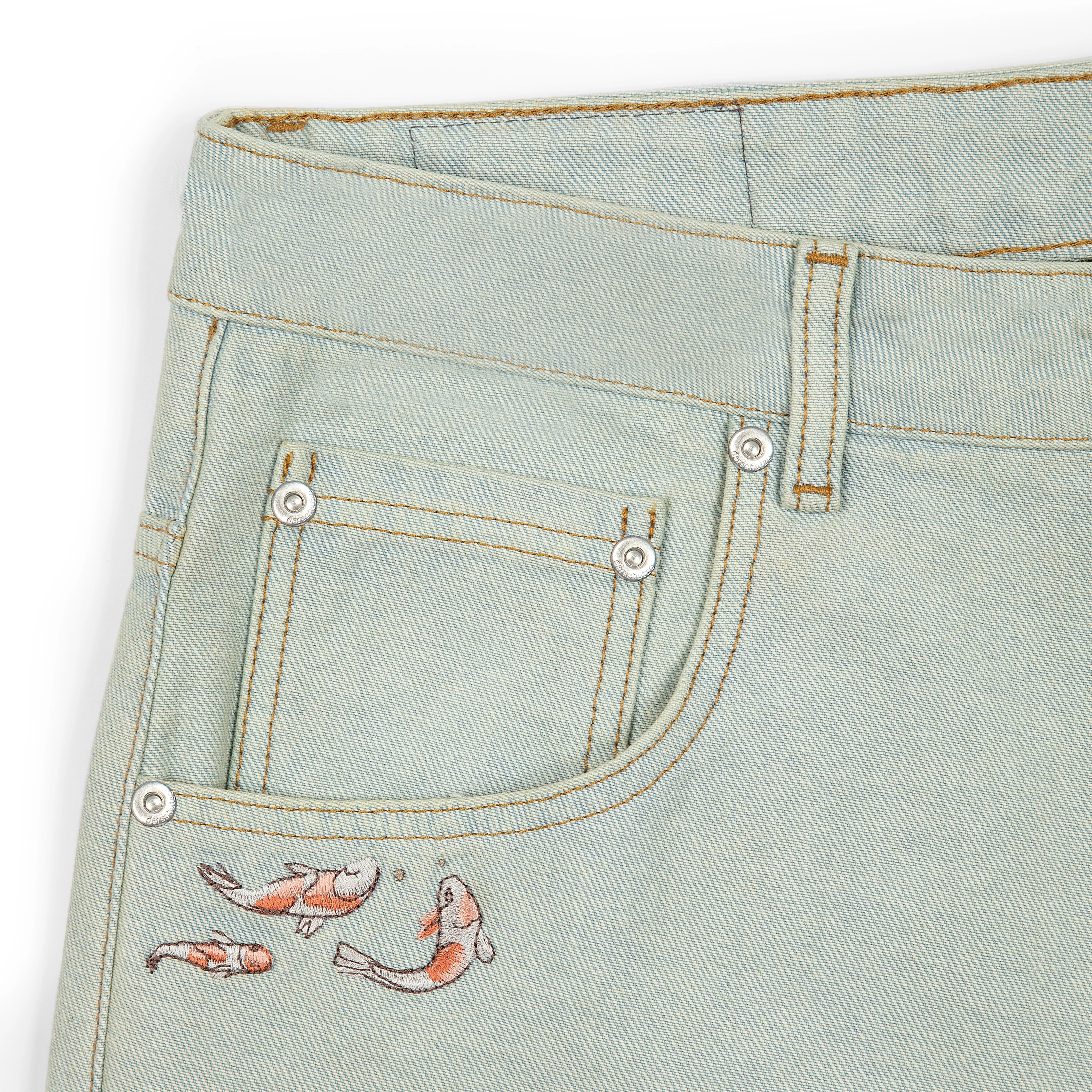 "koi fish" reverse denim