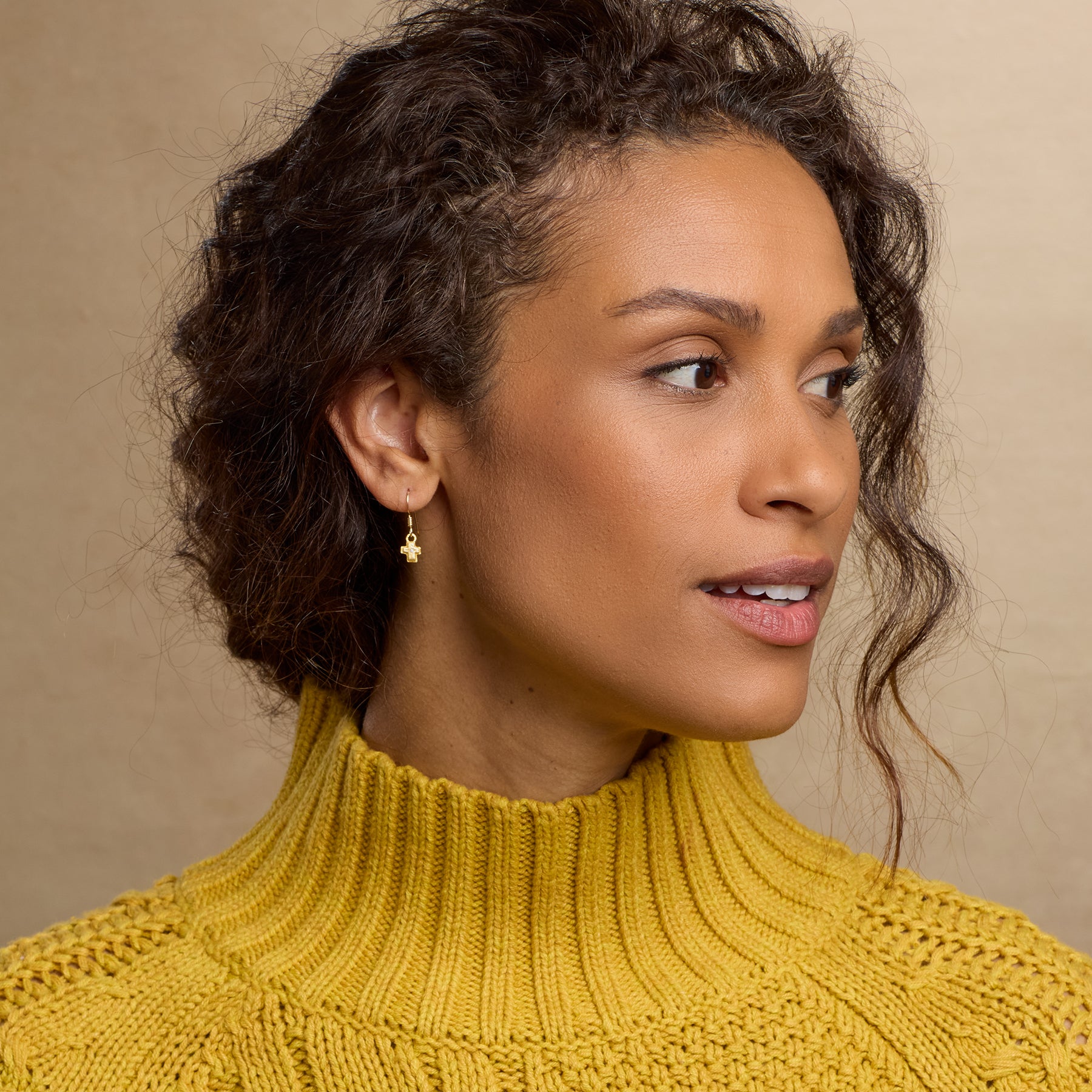 Gold Bright Faith Earrings - Sundance Clothing