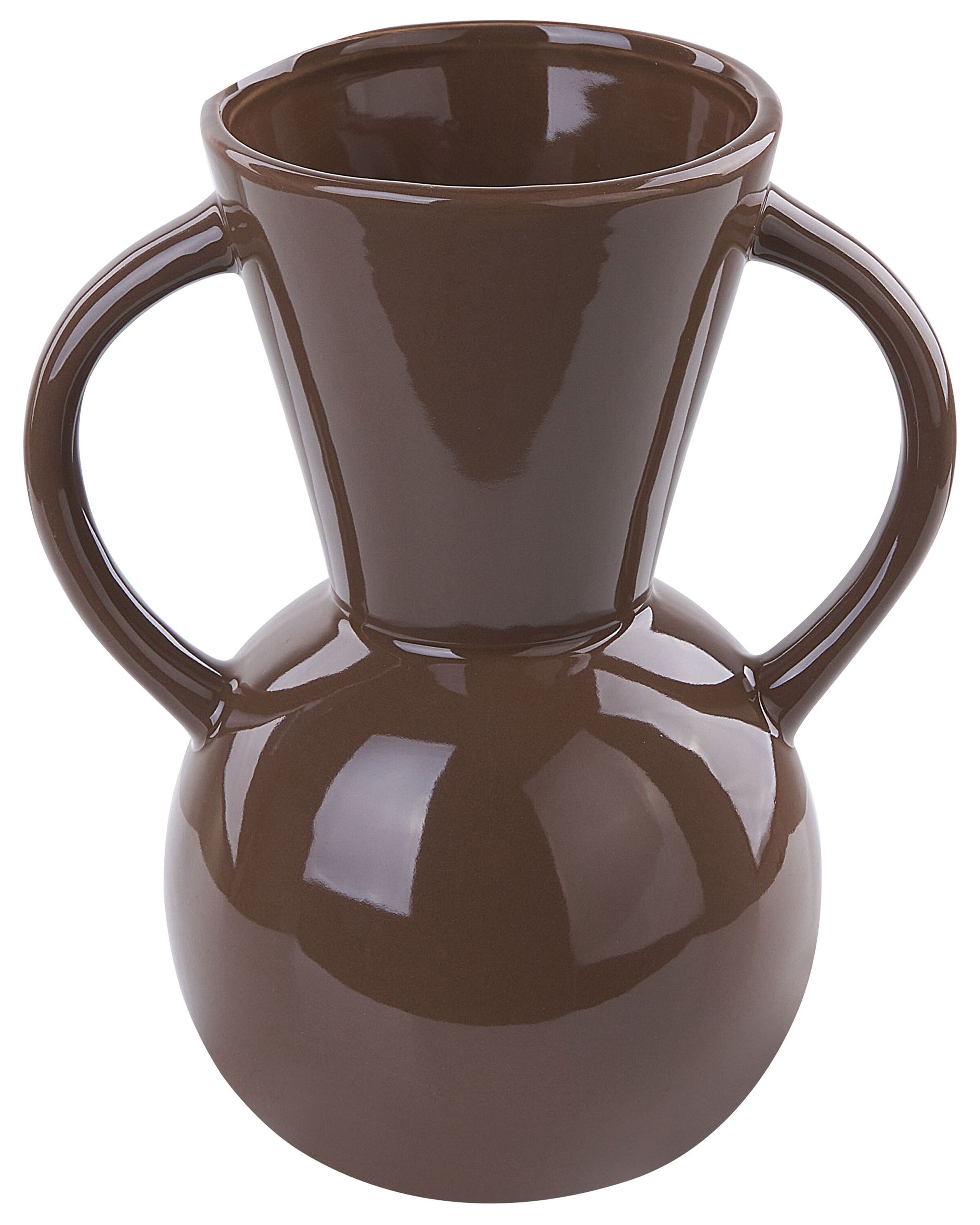 Flower Vase ORESTIADA Ceramic 19 cm Brown