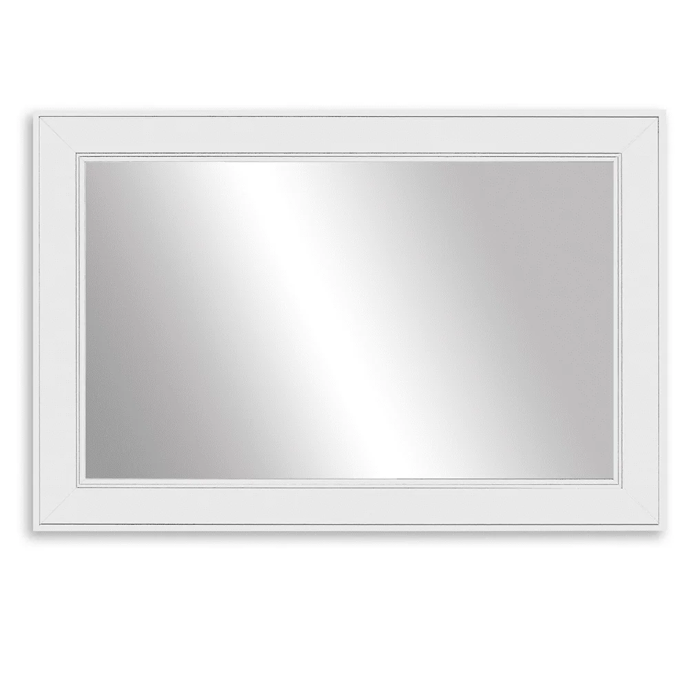 Frame My Mirror Framed Mirror, White Finish, 20