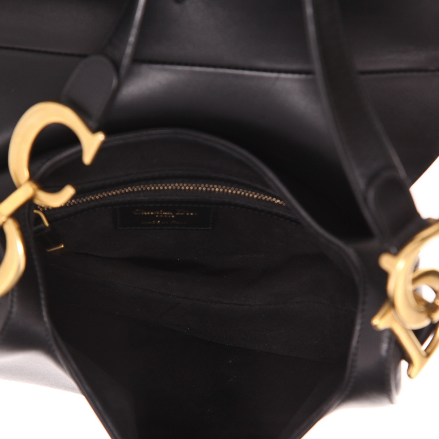 Dior Saddle shoulder bag in black leather1:1High-quality replica