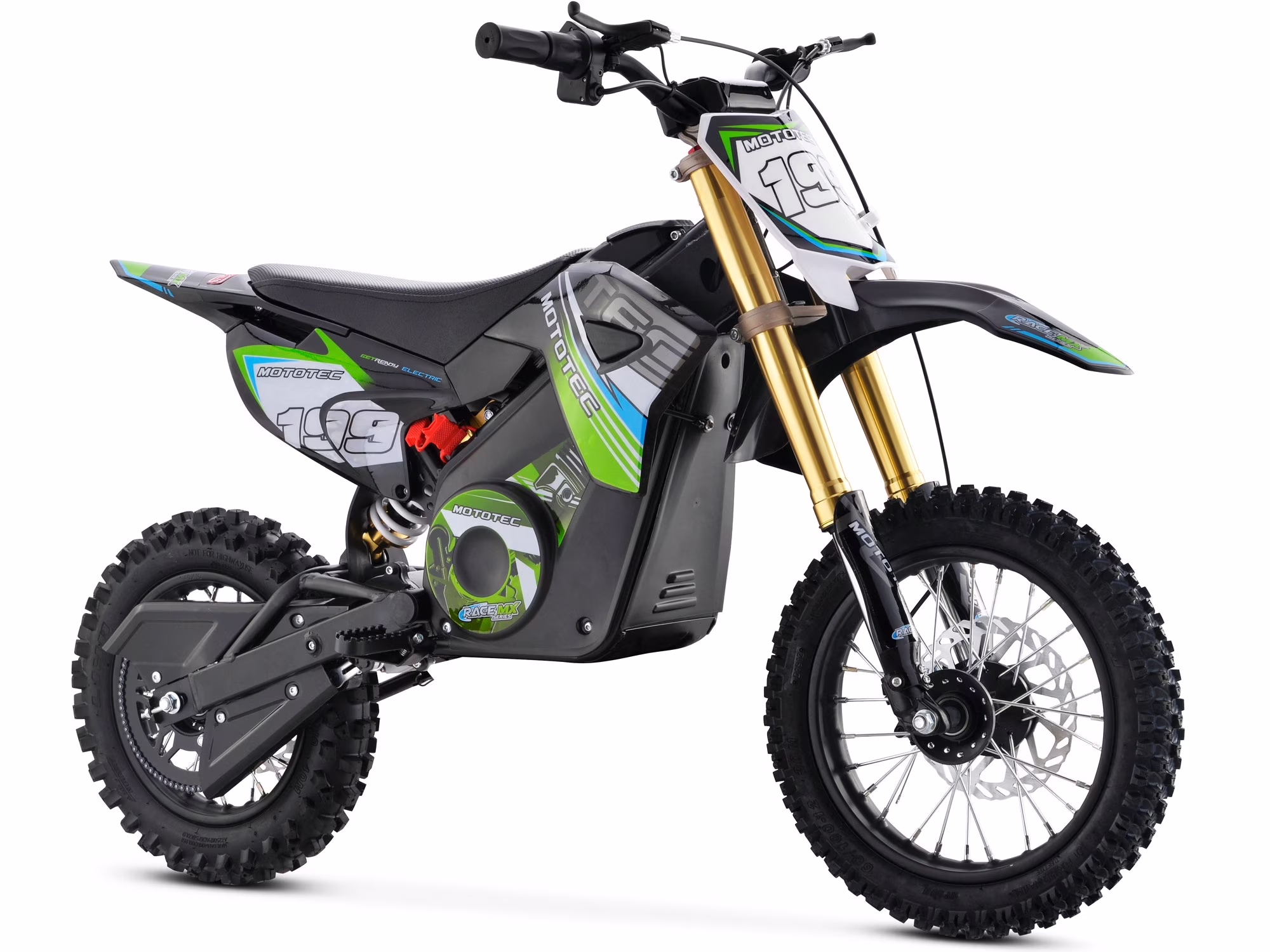 MotoTec 36v Pro Electric 1000W Dirt Bike, Lithium Blue - Image 5