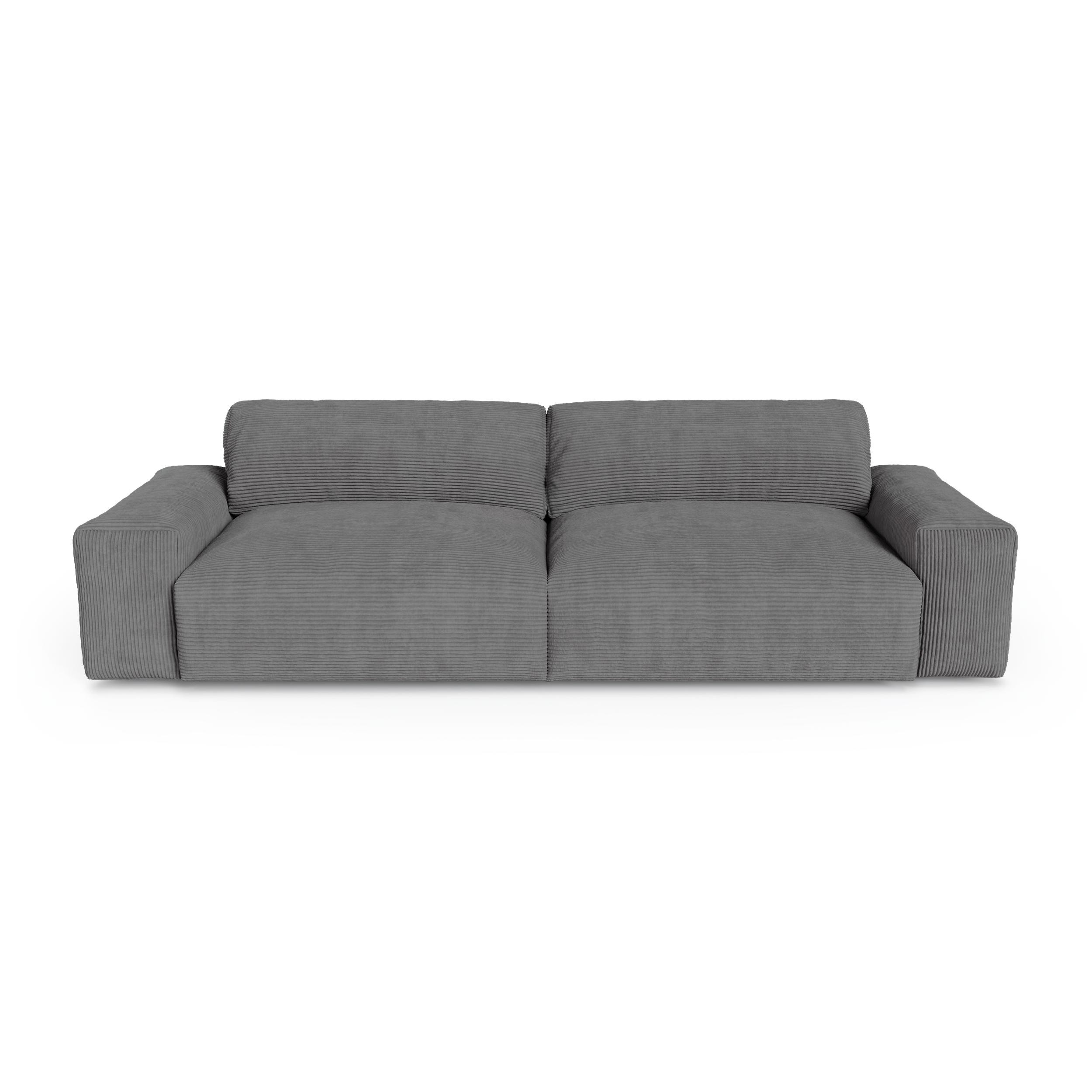 Rechte bank BLISS 4 personen Corduroy Antraciet grijs