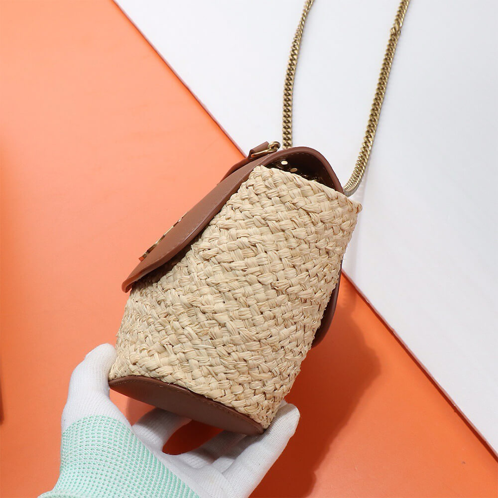 YSL Mini Manon Bag in Raffia1:1High-quality replica