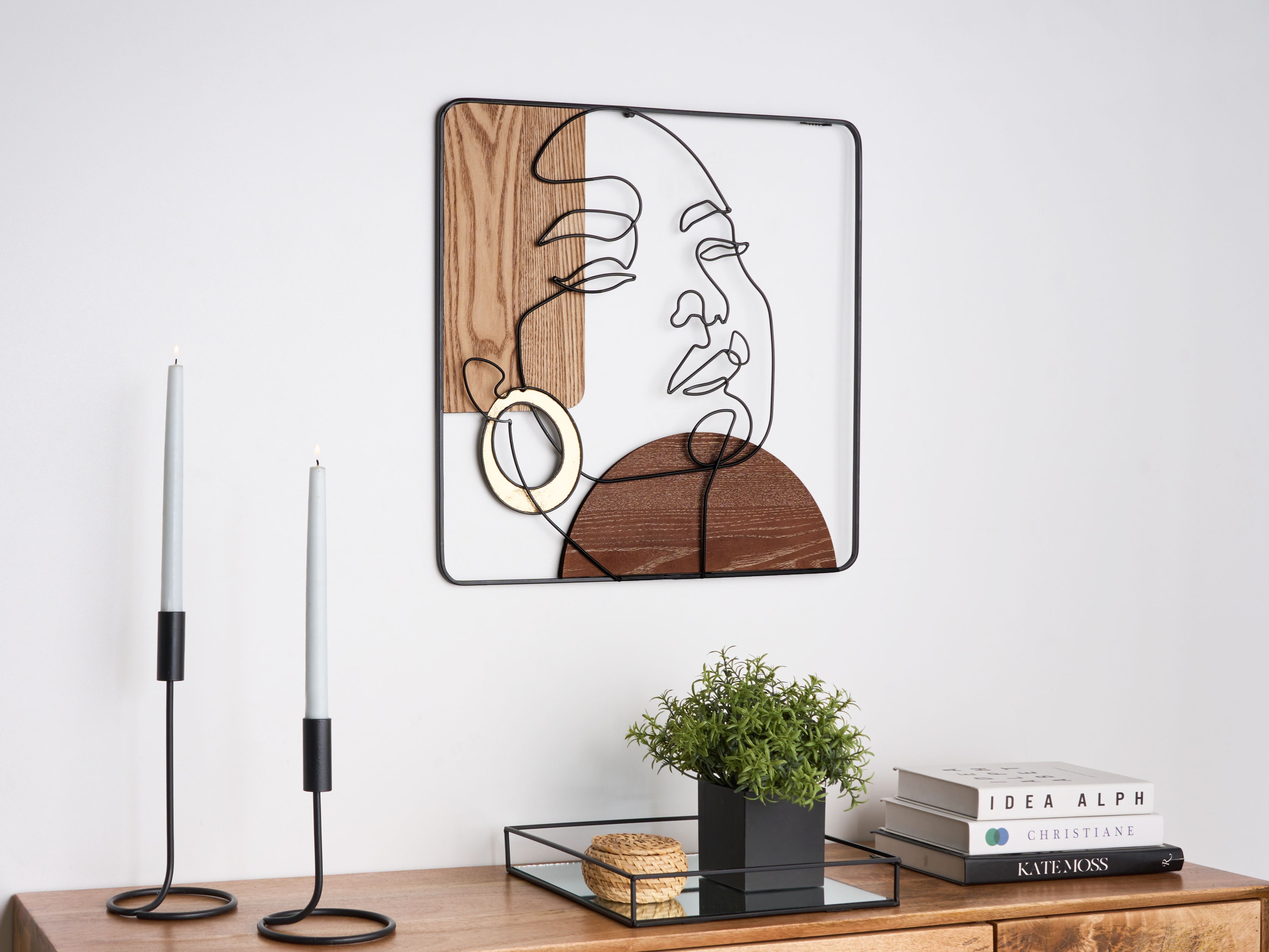 Wall Decor CALIFORNIUM Metal 50 cm Brown