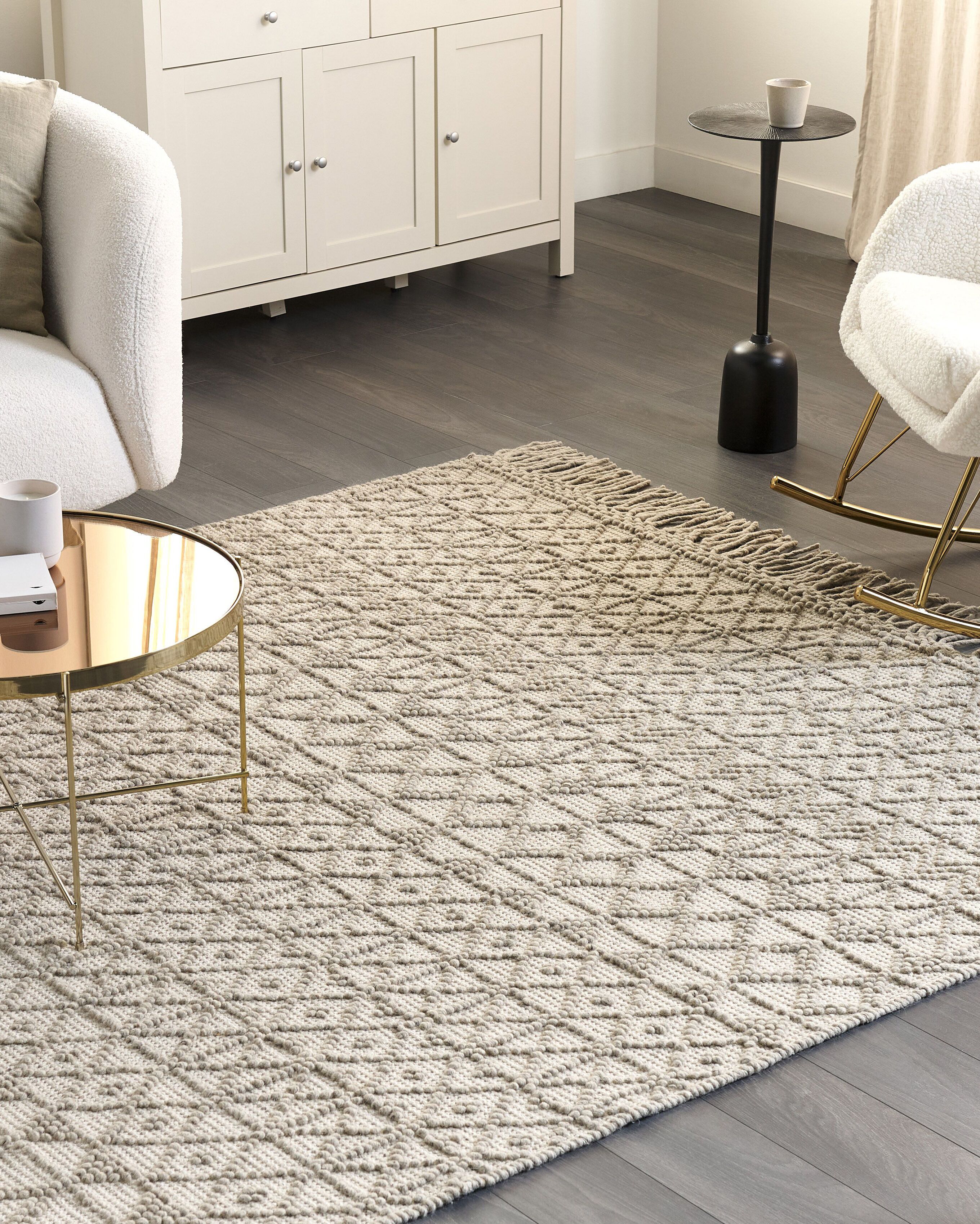 Rug ALUCRA Sand Beige 160 x 230 cm Wool