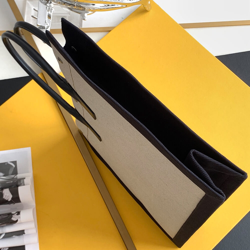 YSL RIVE GAUCHE LARGE TOTE BAG IN PRINTED CANVAS AND LEATHER1:1High-quality replica