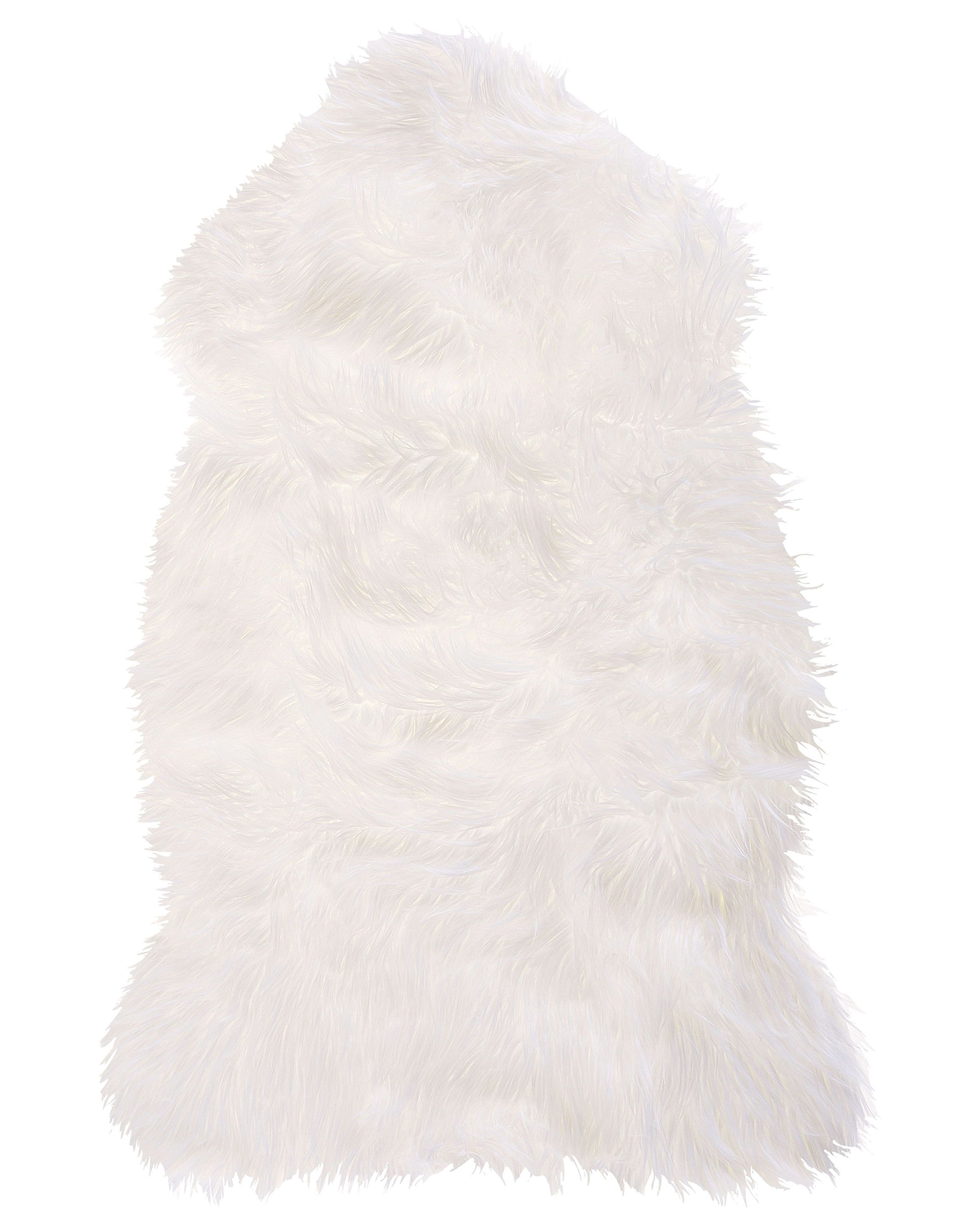 Faux Fur Rug MUNGO White 53 x 88 cm