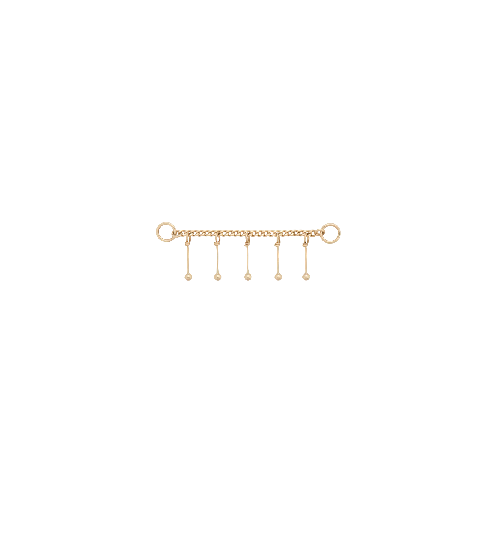 Mythical Pillars Chain Charm Piercing 14K