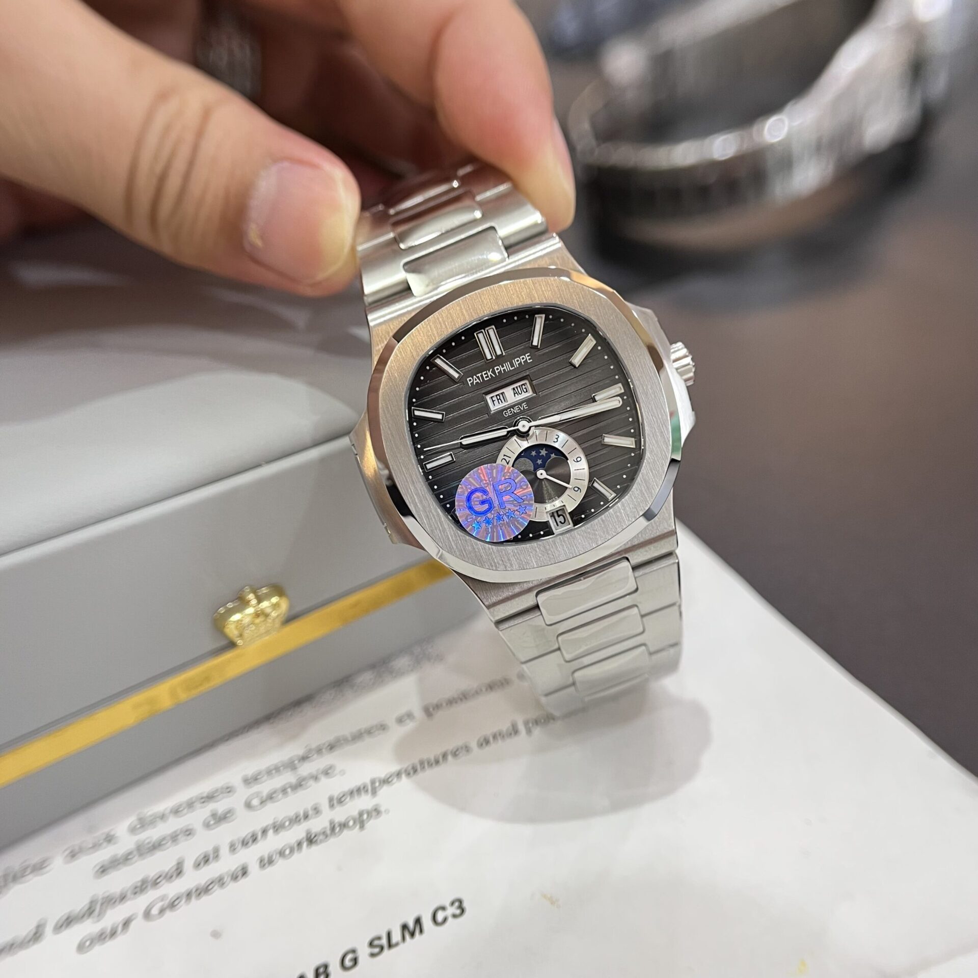 Patek Philippe Nautilus 5726G Replica Watch Dial Gray GR Factory 40.5mm - Elite Watch Atelier
