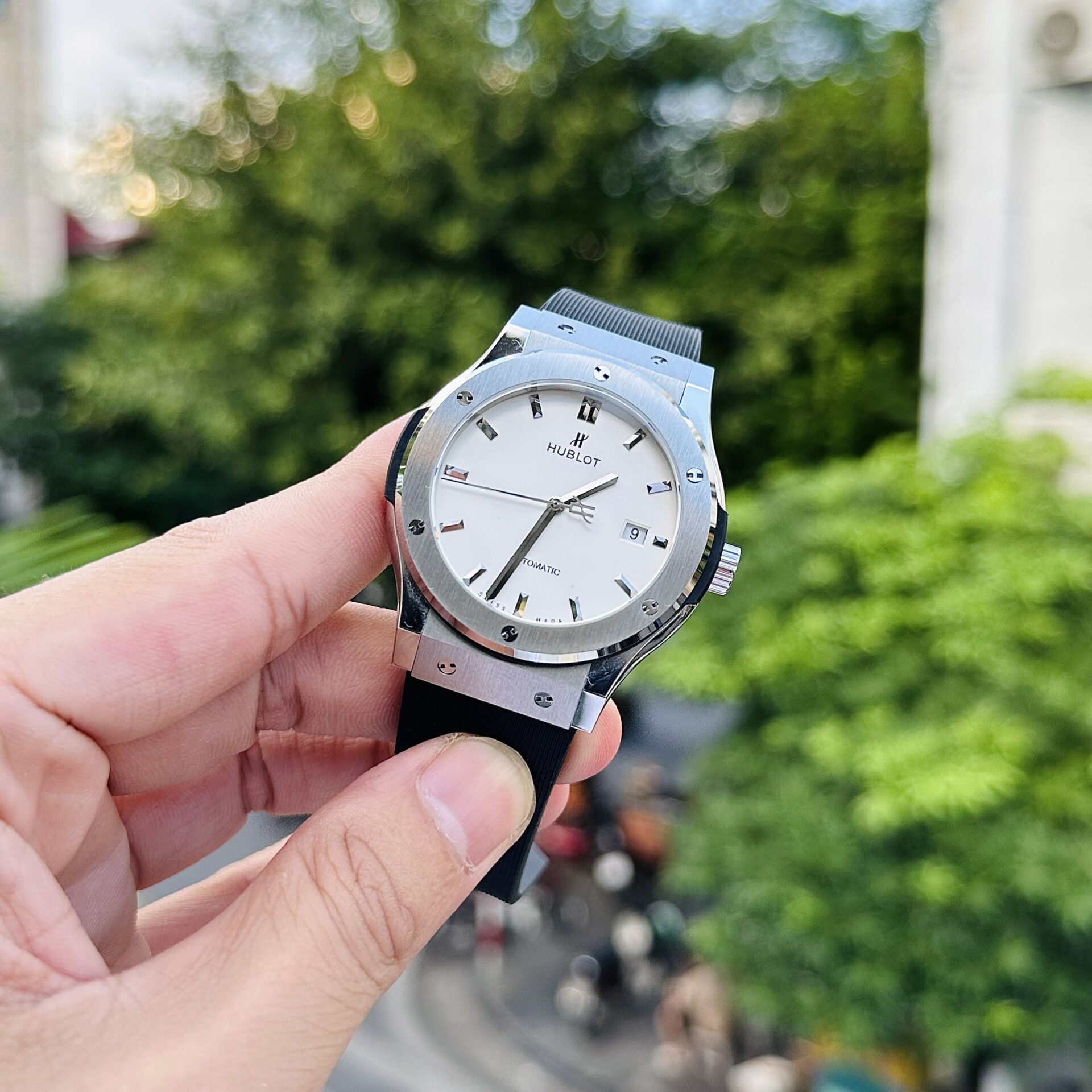 Hublot Classic Fusion Replica Watch White Dial JJF Factory 42mm - Elite Watch Atelier