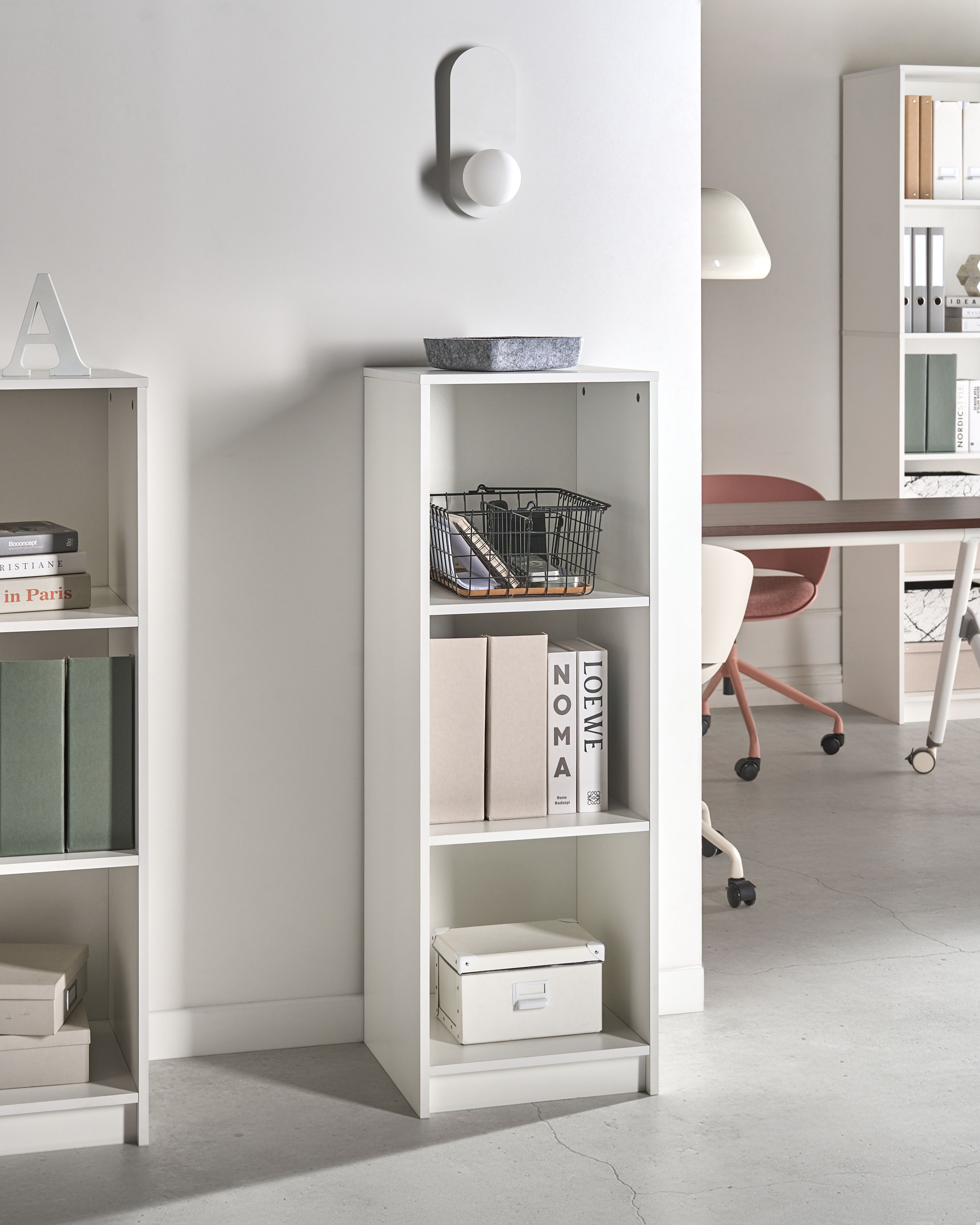 3 Tier Bookcase ZEHNA 117 cm White