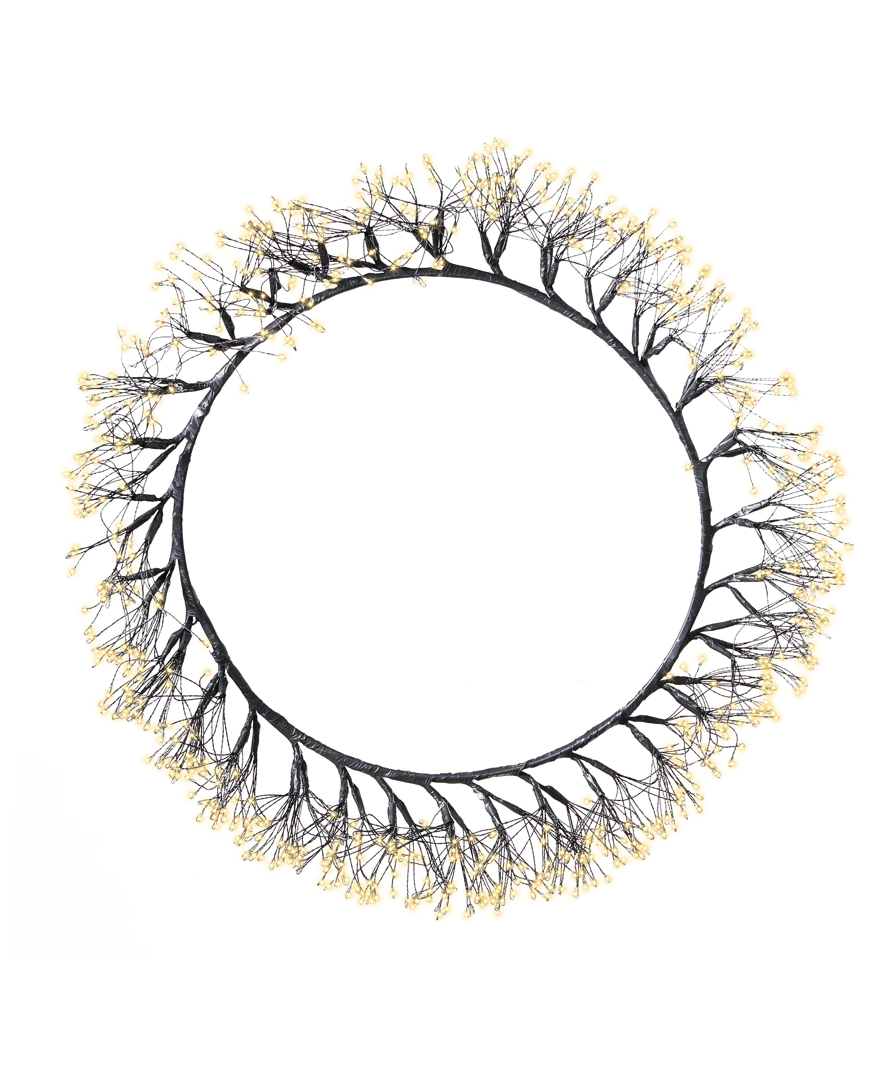 Christmas Wreath LED MUGGAN Wreath 52 cm Black
