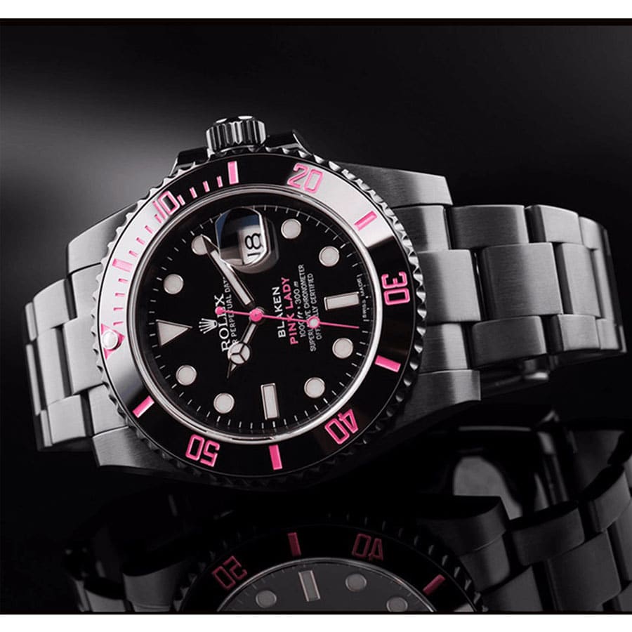 Rolex Submariner 116610N Pink Venom Black Dial Replica - Elite Watch Atelier