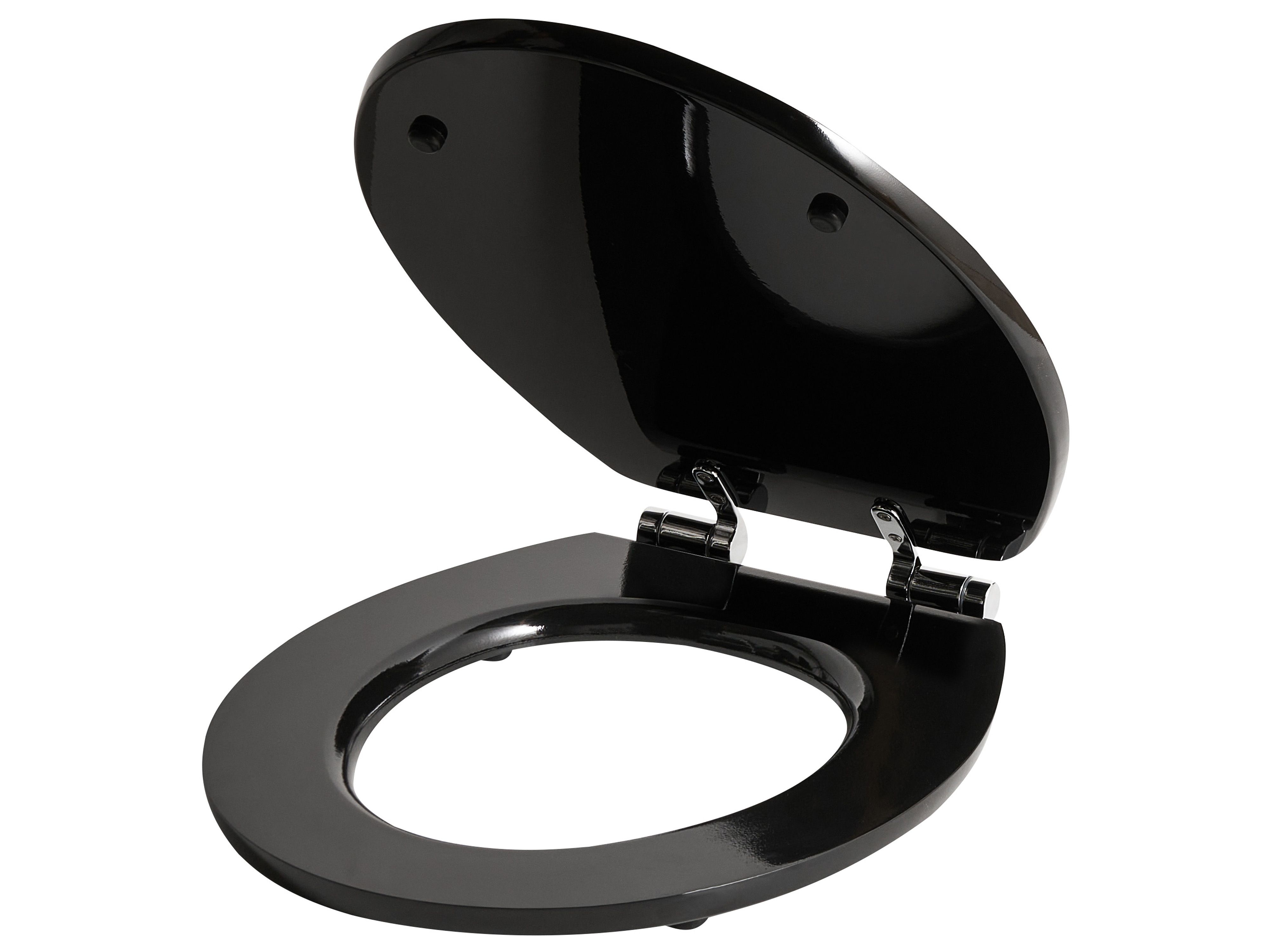 Toilet Seat INIRIDA Soft Close MDF Black