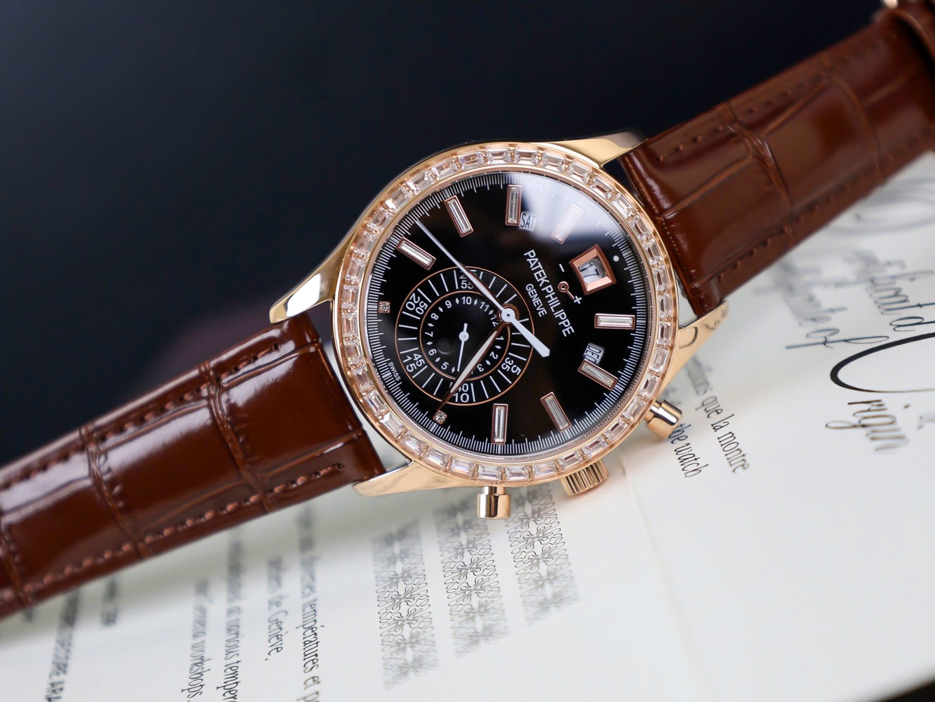 Patek Philippe Replica Watch Complications 5961R Dial Black TW Factory 40.5mm - Top club