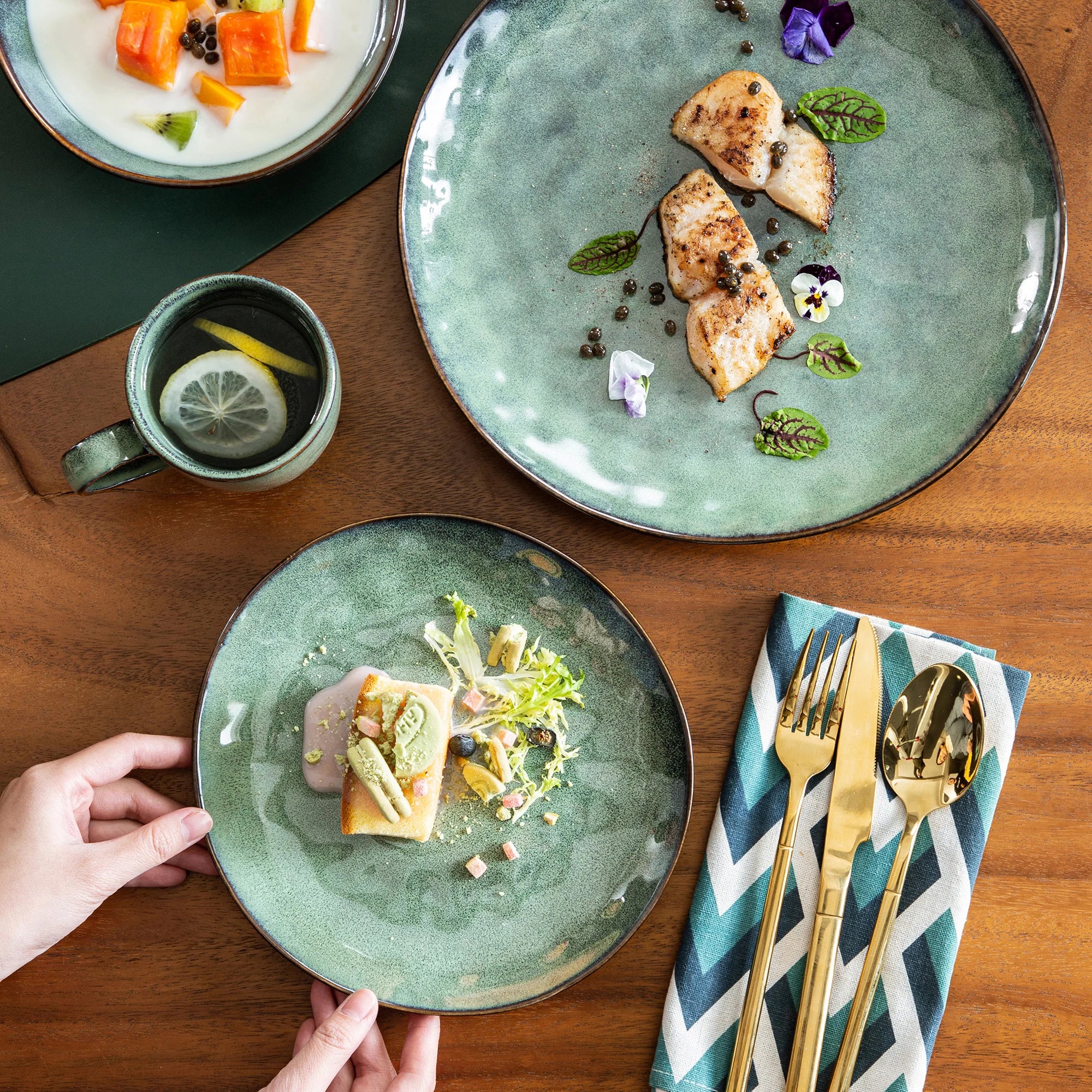VibrantStar | Groene & Rode Ovenbestendige Glazuur Set