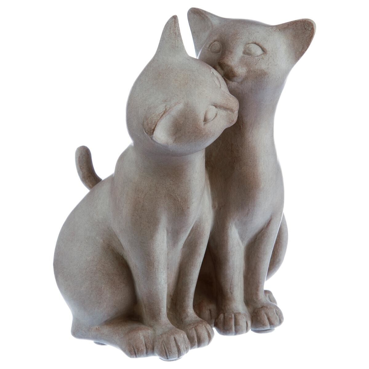 Statue "Couple of cats" H.17 cm
