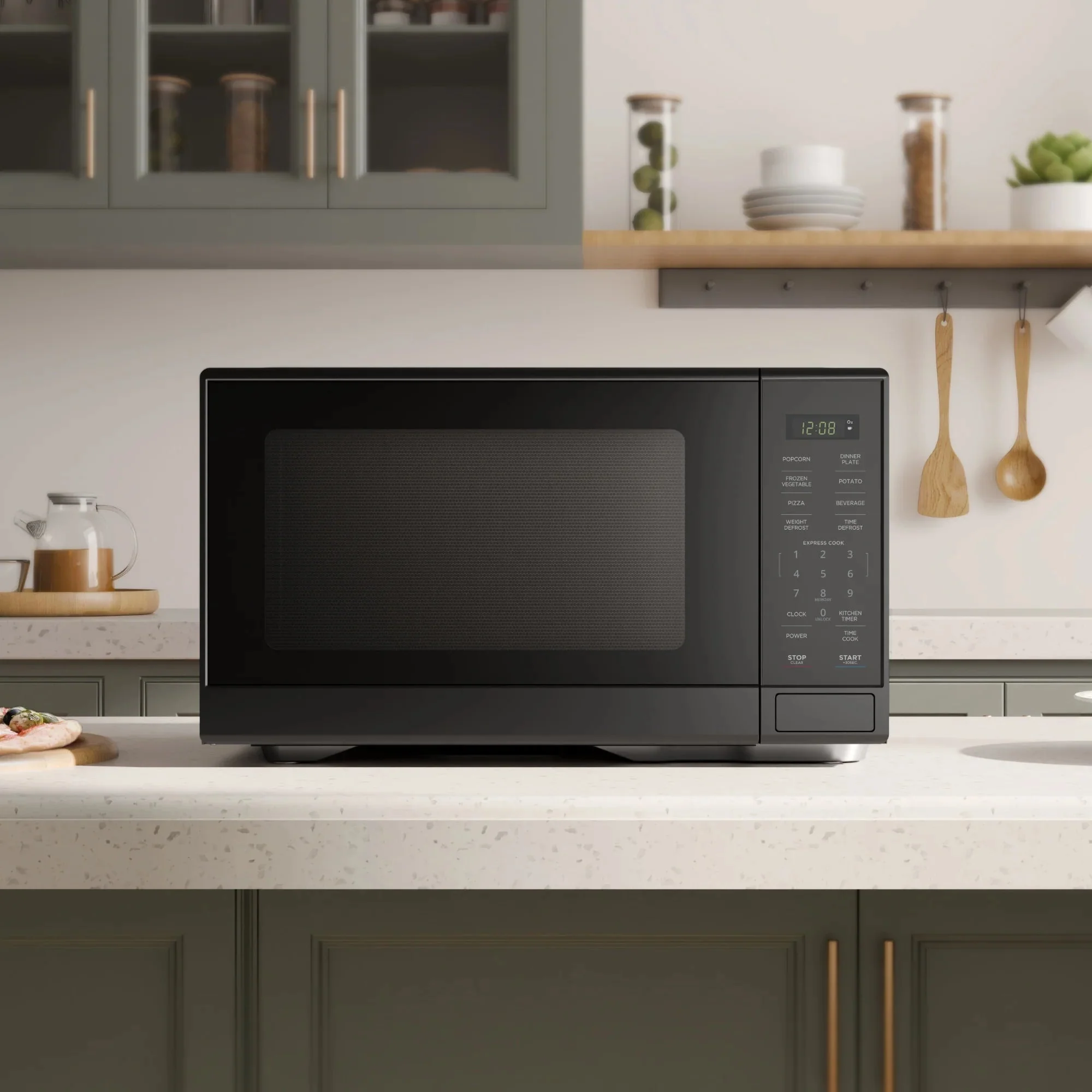 Mainstays 1.1 Cu. Ft. Countertop Microwave Oven, Black - MS8436193153-03