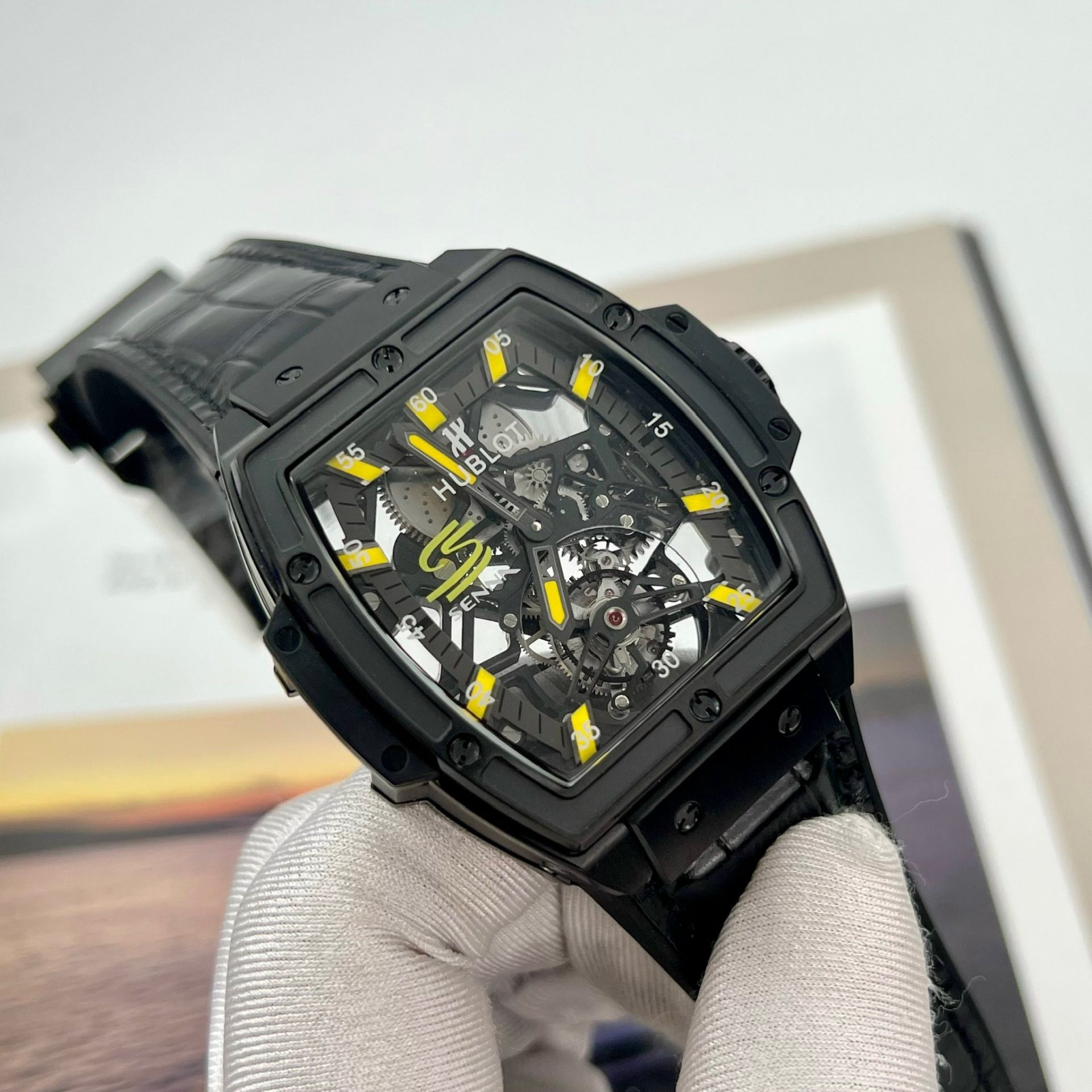 Hublot Replica Watches MP-06 Tourbillon Ceramic Black 45mm - Elite Watch Atelier