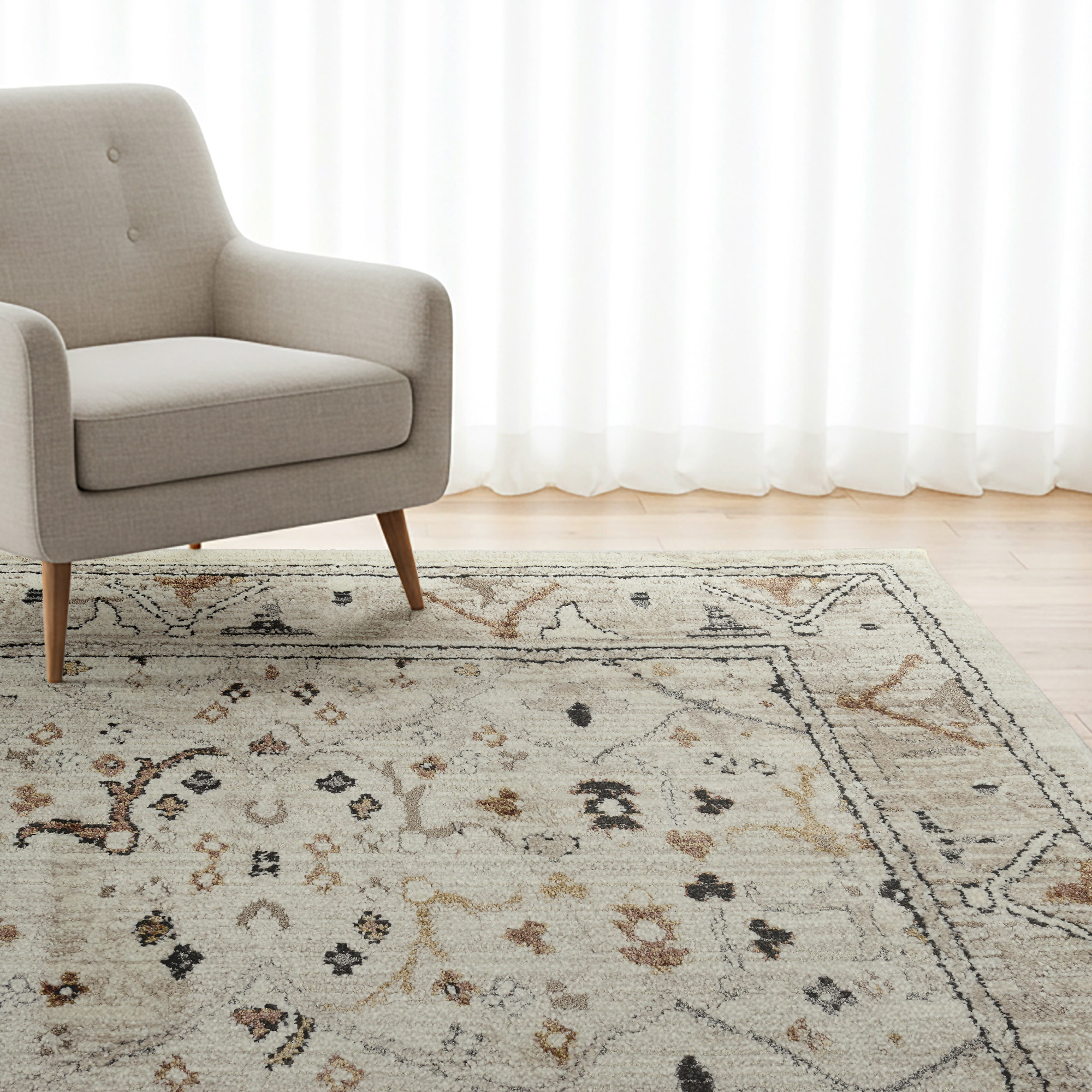 Solaris Area Rug, Ayana Ivory, 7’10” x 10’