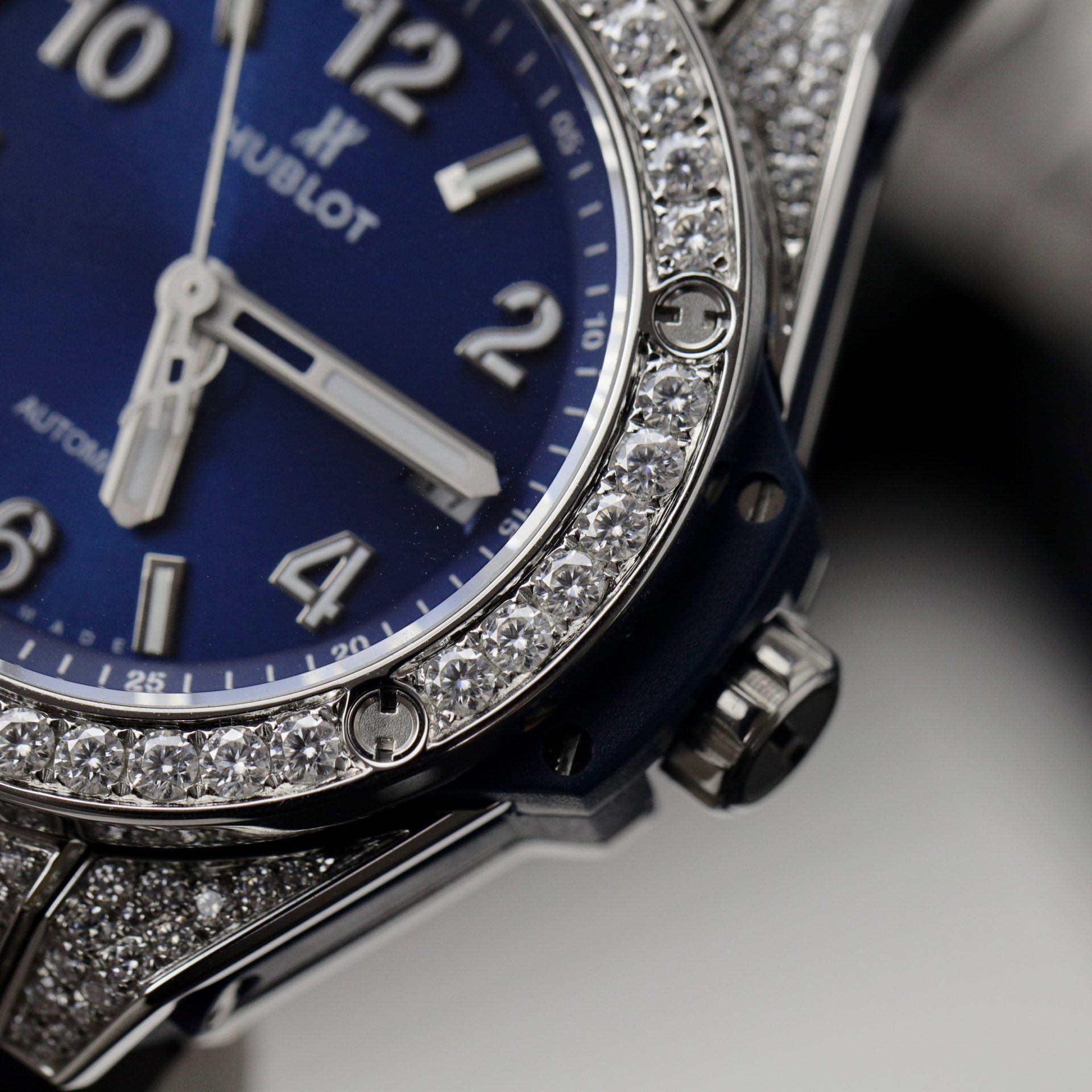 Hublot Fake Watch Big Bang One Click Dial Blue Custom Diamonds Moissanite 39mm - Top club