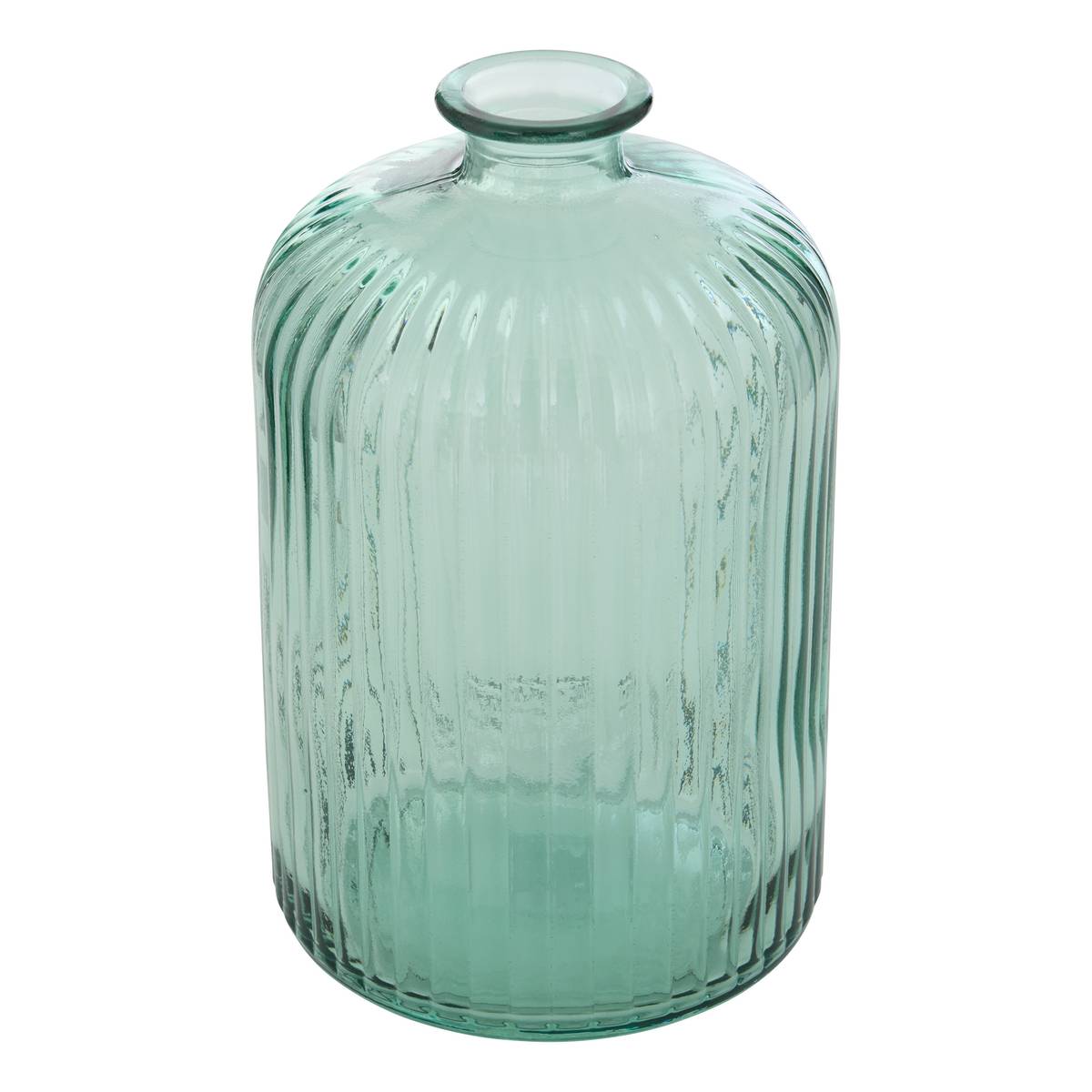 Vase "Luz" Recycled glass, Green, H.23 cm