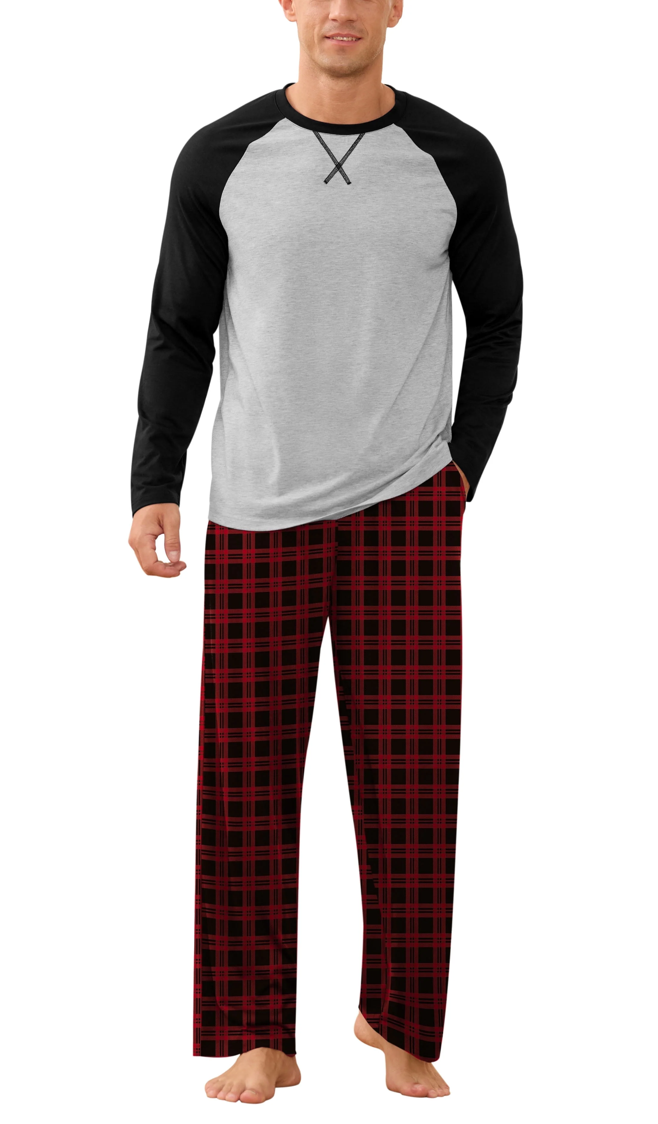 Iceglad Men's Pajamas Set Long Sleeve Sleepwear with Pockets Comfortable Lightweight Pjs Sets for Men - Image 17 Iceglad Men's Pajamas Set Long Sleeve Sleepwear with Pockets Comfortable Lightweight Pjs Sets for Men - Image 17