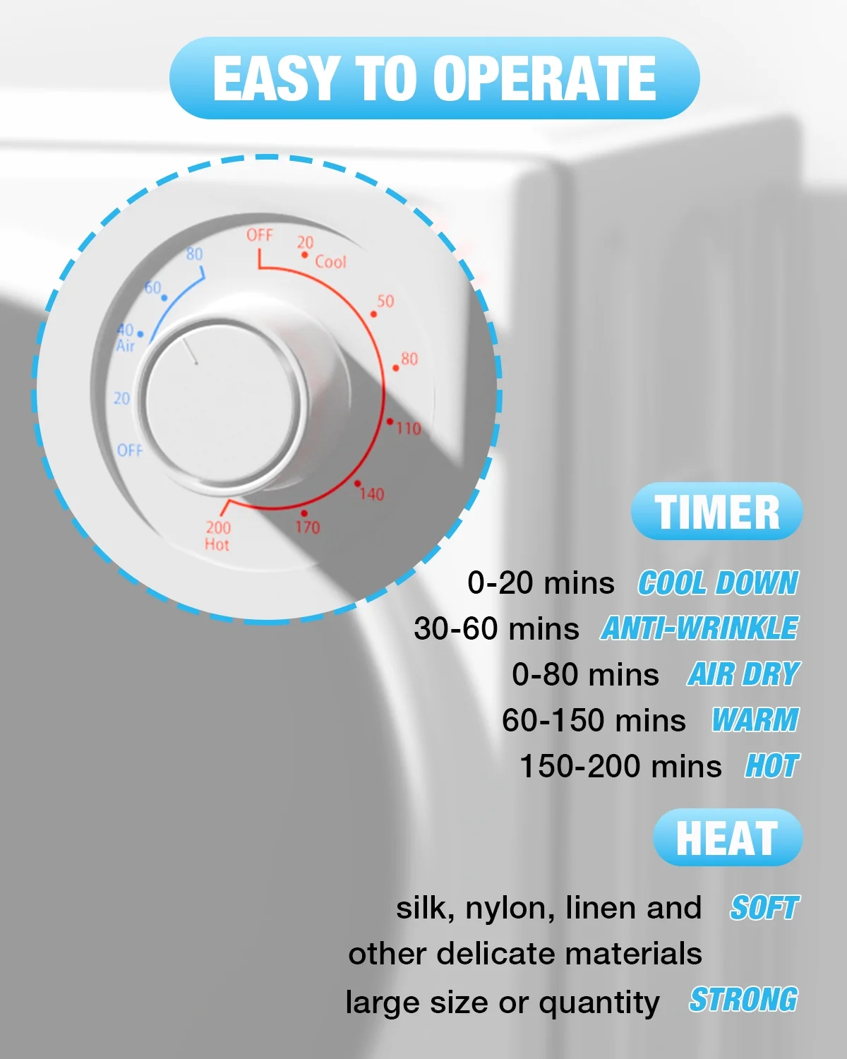TABU Washer and Dryer Set, 17.6LBS Full Automatic Washing Machine & 8.8LBS Portable Dryer (Gray&White) - Image 15