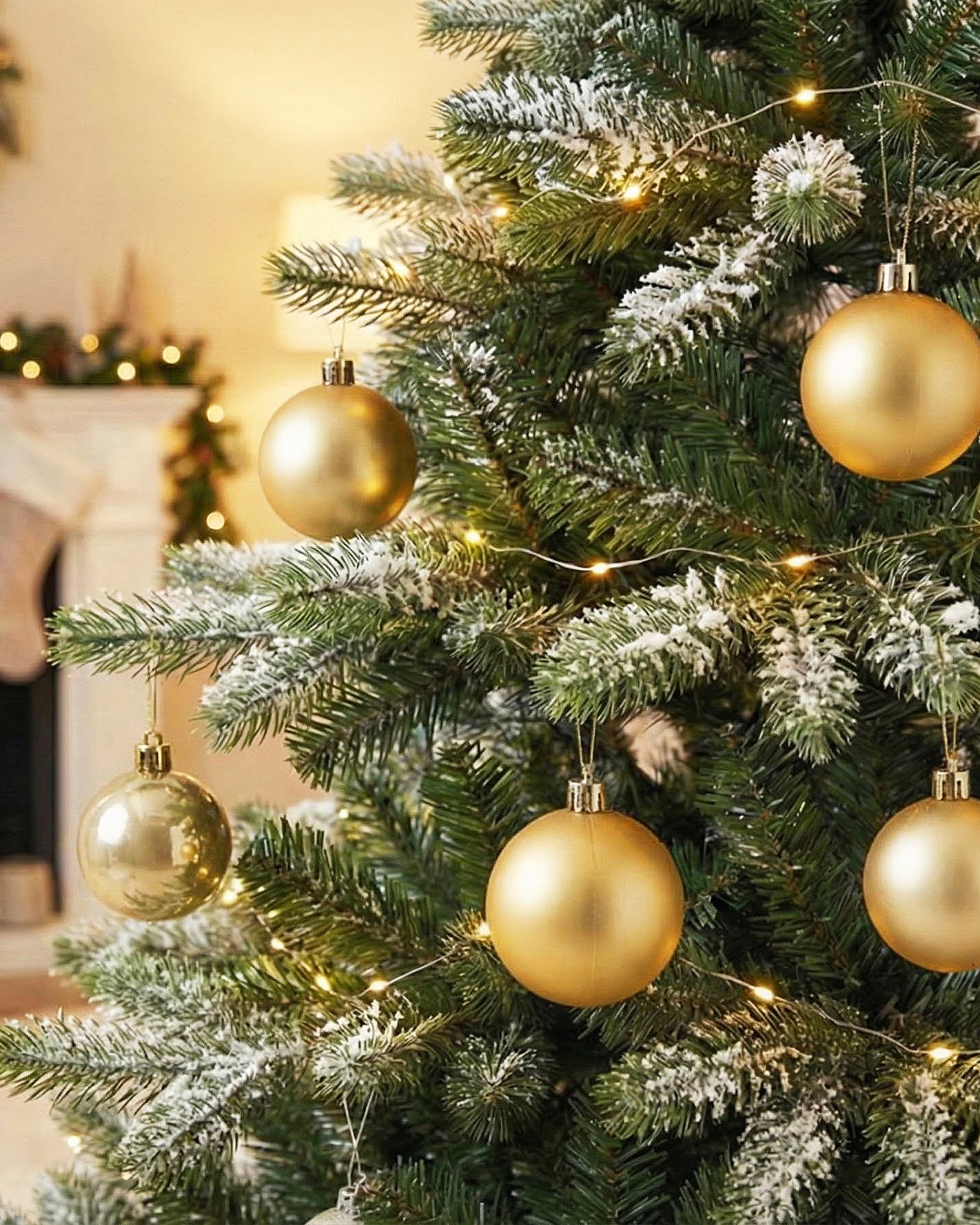 Set of 60 Baubles FEGEN Gold