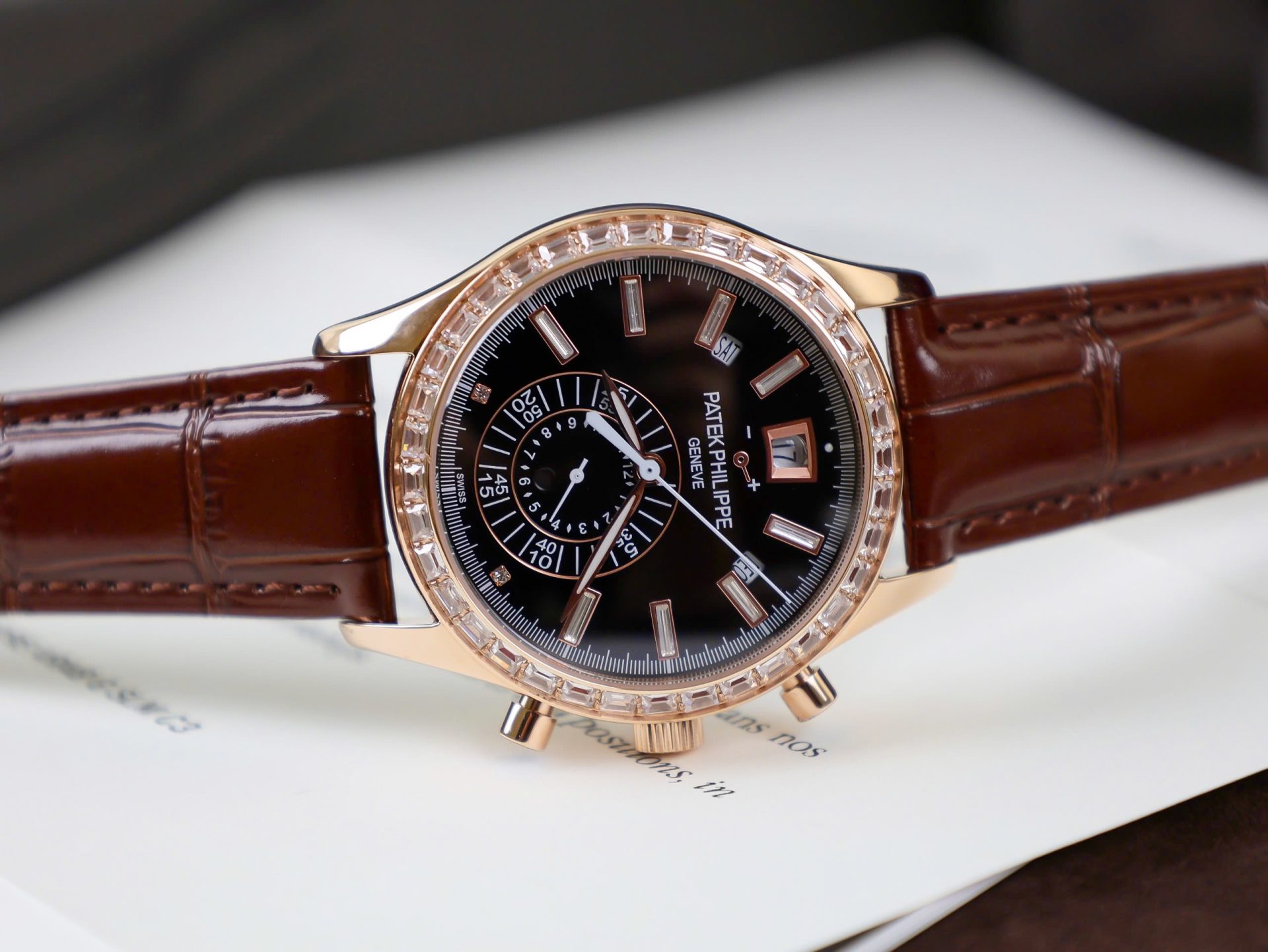 Patek Philippe Replica Watch Complications 5961R Dial Black TW Factory 40.5mm - Top club