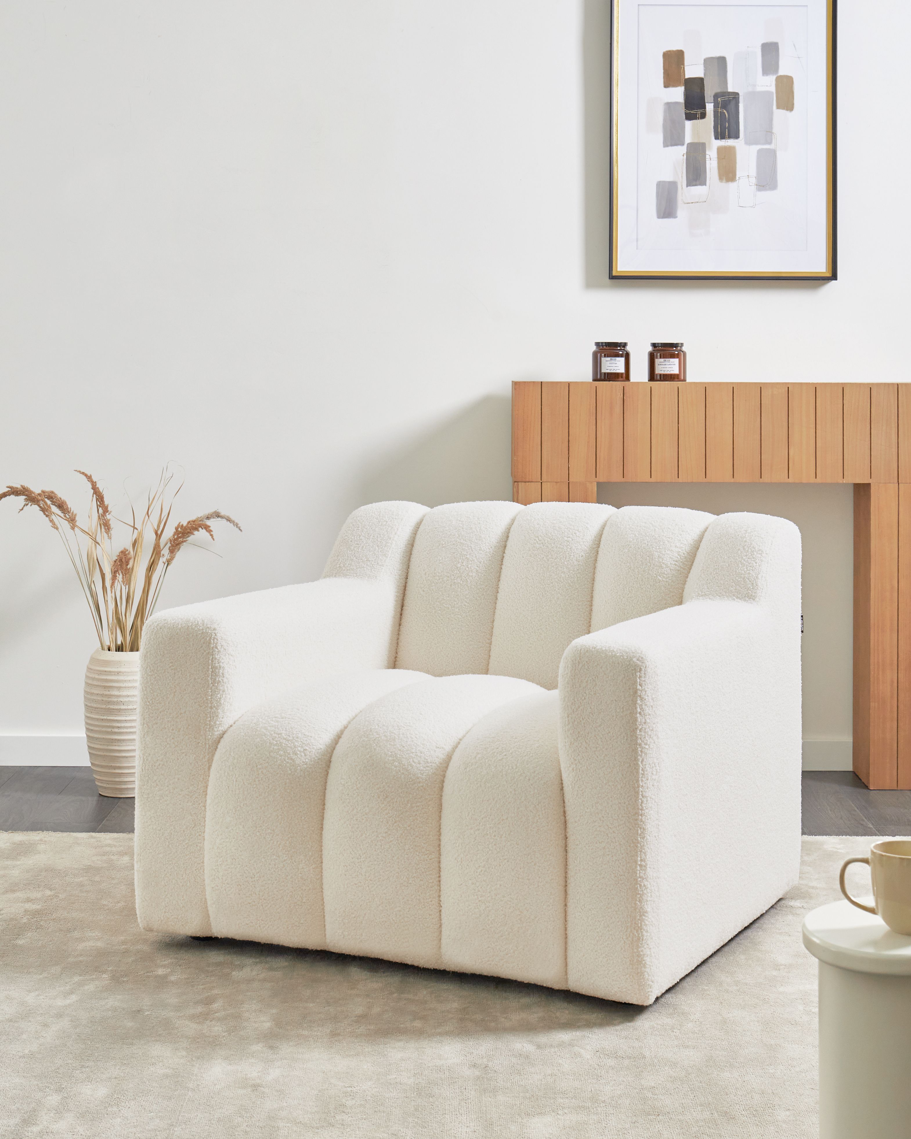 Armchair AGERUP Boucle Off-White