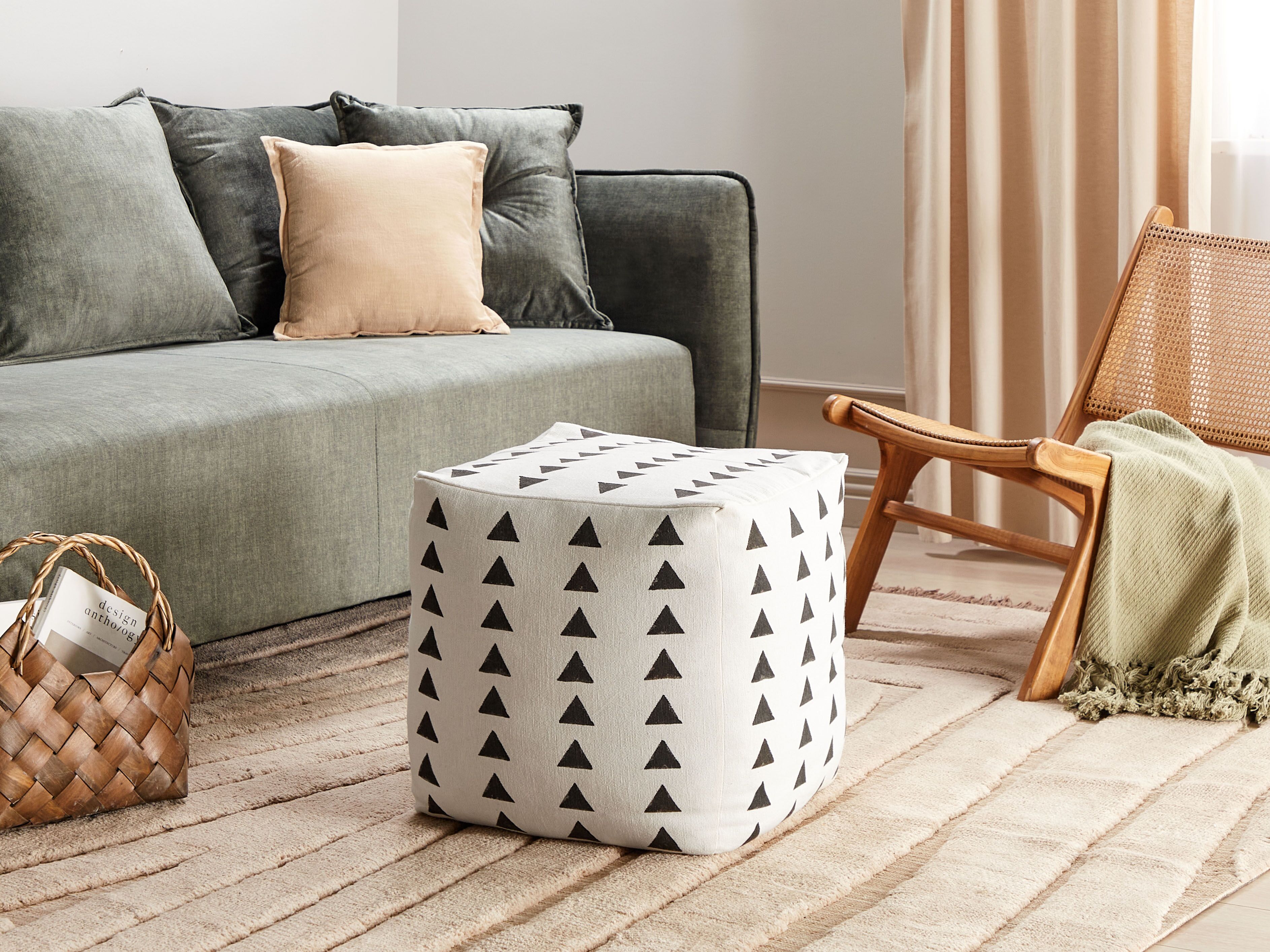 Pouffe TARODI Cotton Off-White