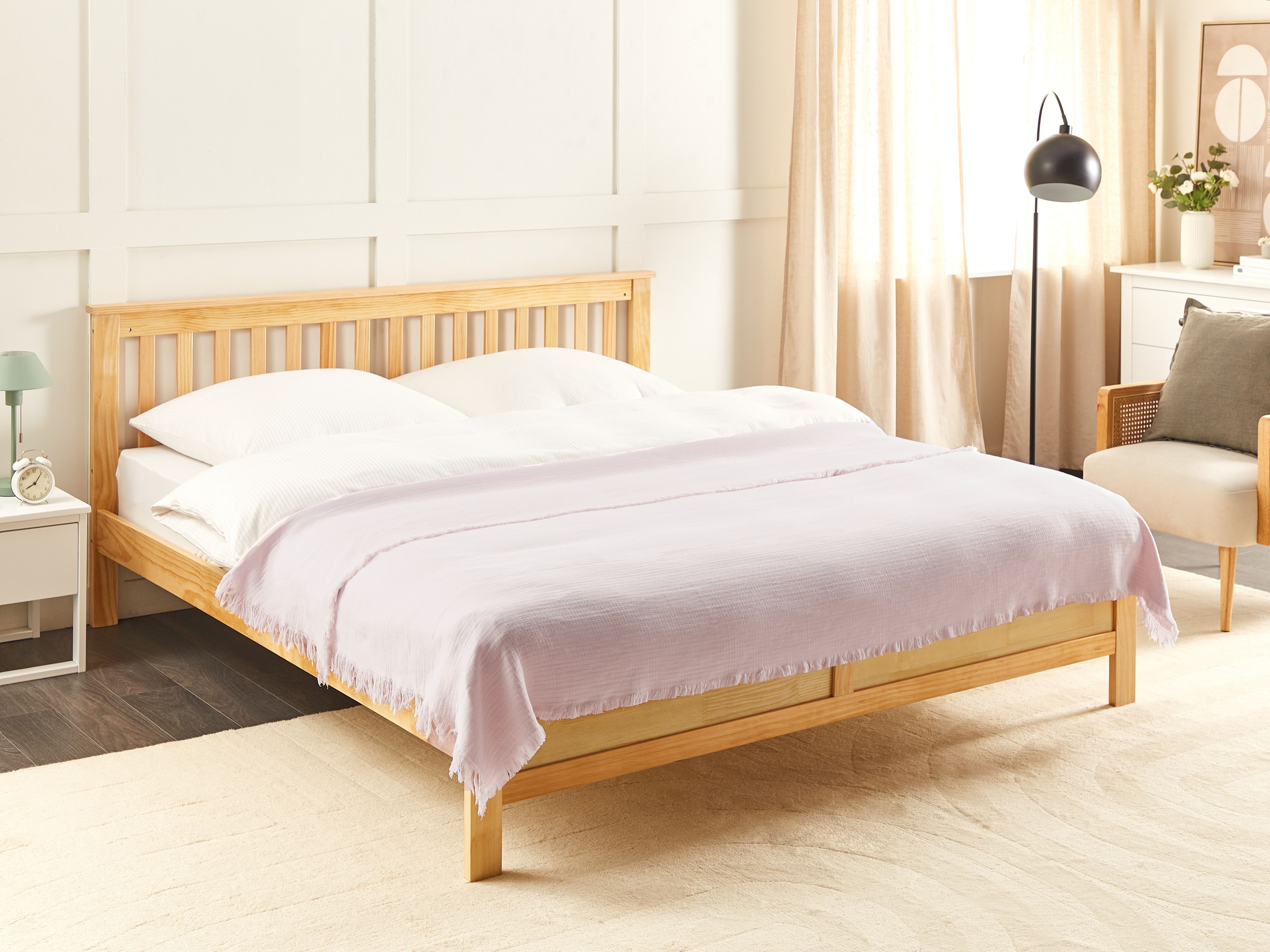 Bedspread HALPOLA Cotton 200 x 220 cm Pink