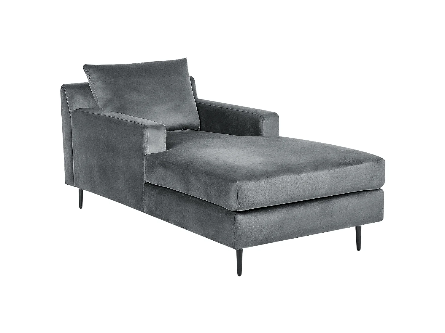 Chaise longue GUERET Velours Gris