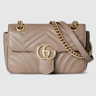 Gucci GG Marmont small bag in taupe 446744