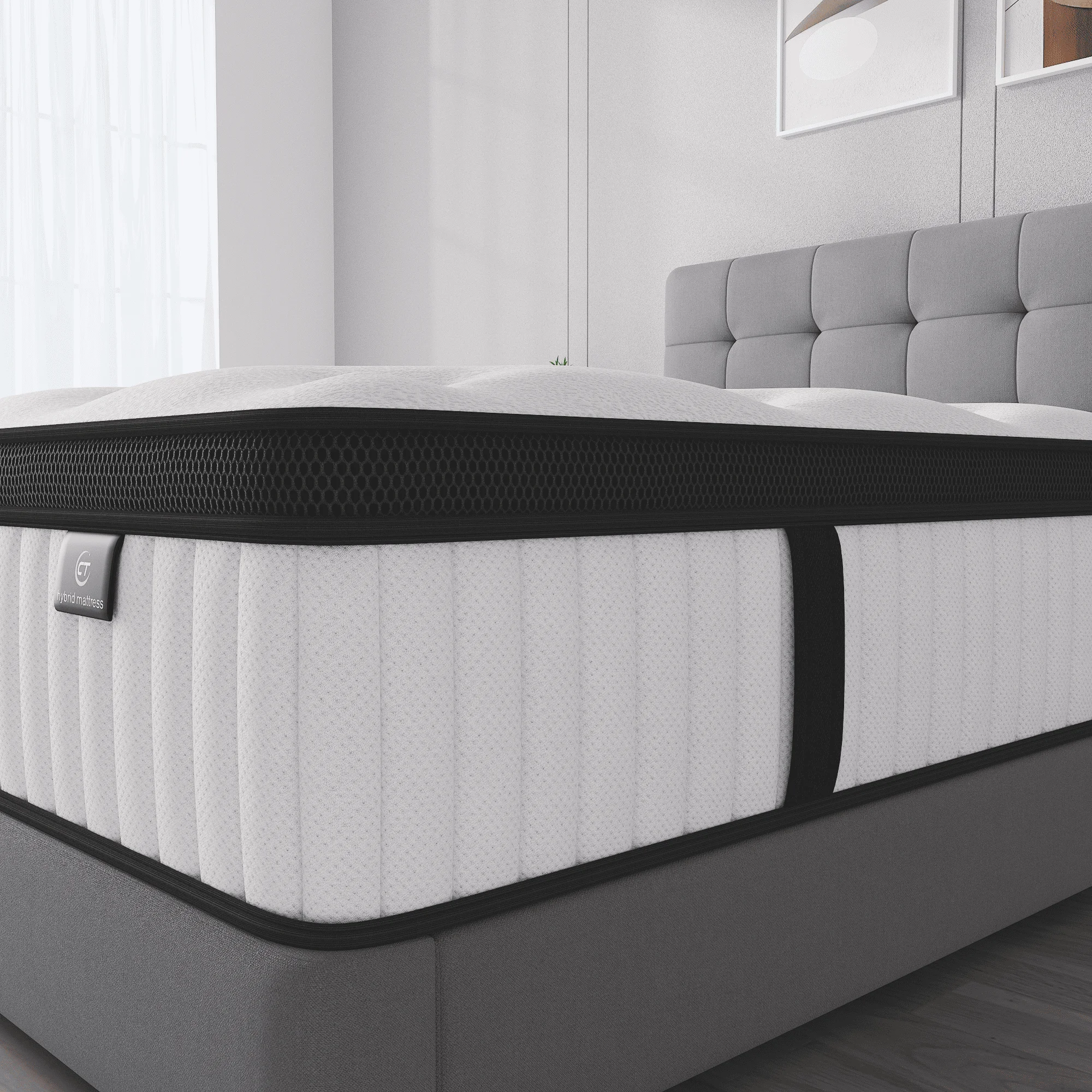 Madevos Full Mattress in a Box, 12 inch Memory Foam individual Pocket Spring Hybrid Mattress - Medium Firm Support with Soft & Breathable - Image 10