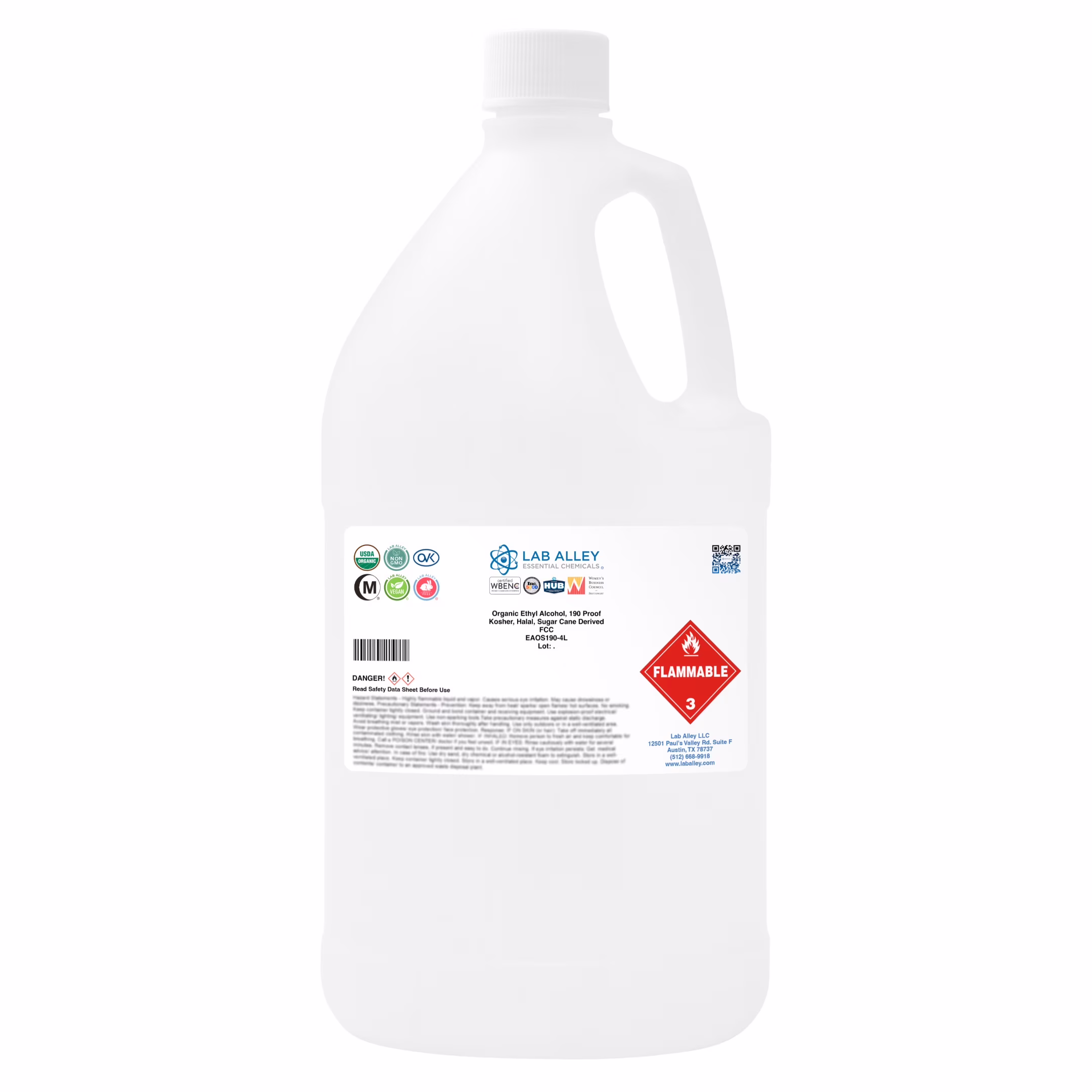 Ethanol 190 Proof (95%) Organic/Vegan Sugar Cane Alcohol, FCC Food Grade 1GAL - Image 3
