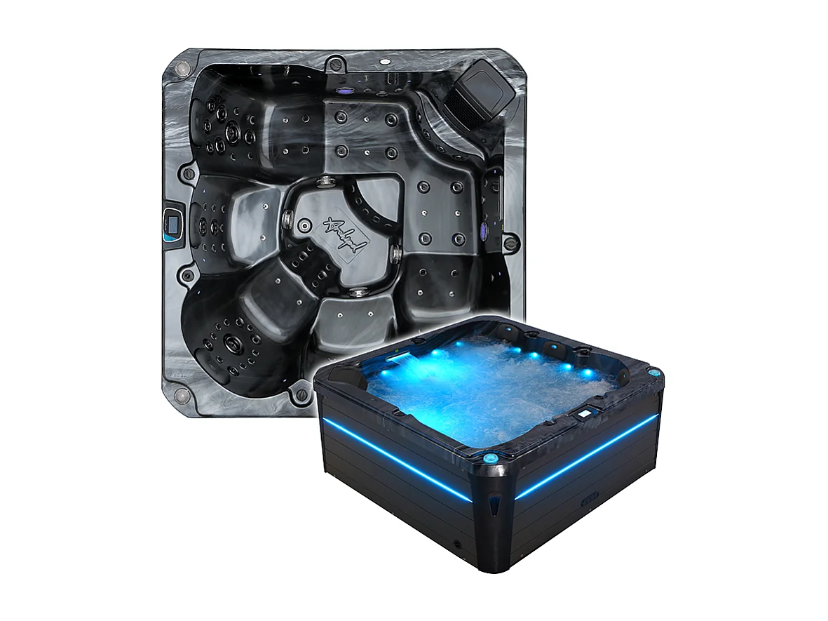 Spa 5 places Archipel® GT5 PRO MAX BLACK LED - Balboa® 215x215 cm