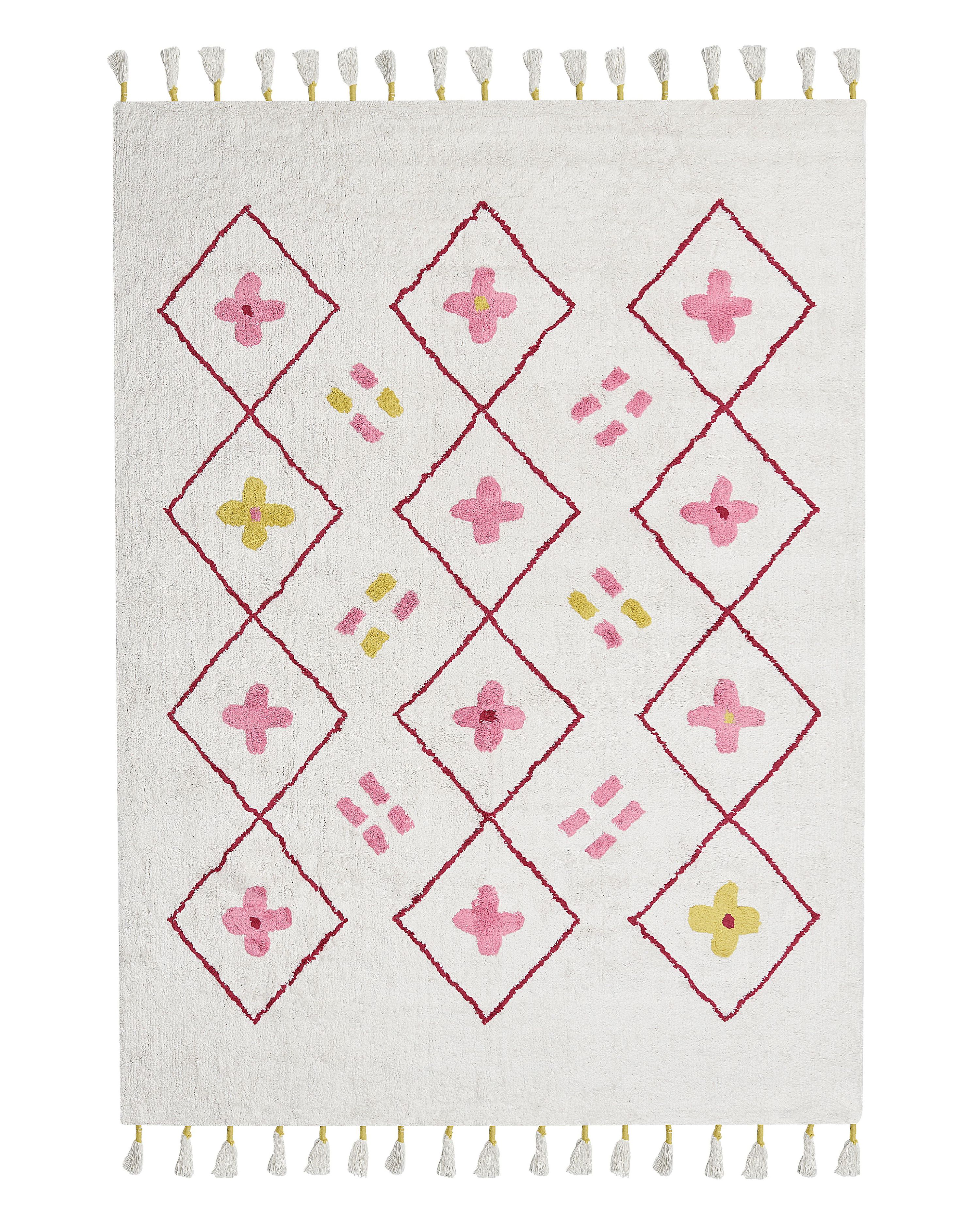 Kids Rug CAVUS White 160 x 230 cm Cotton