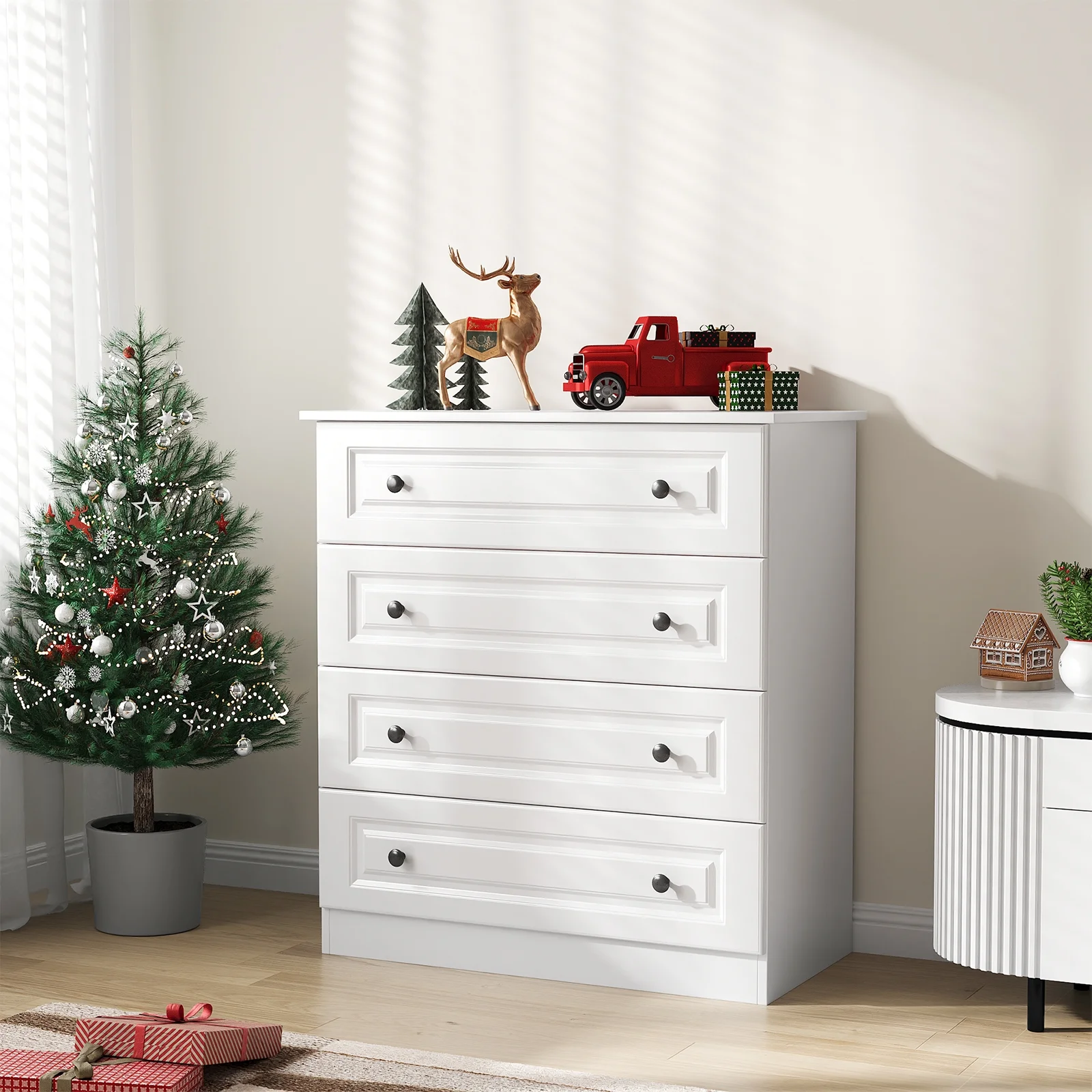 IDEALSOUL Dresser, Black Dresser Tall dresser with Large Storage Space, 4 Drawer Dresser for Bedroom, Hallway, Entryway - Image 17